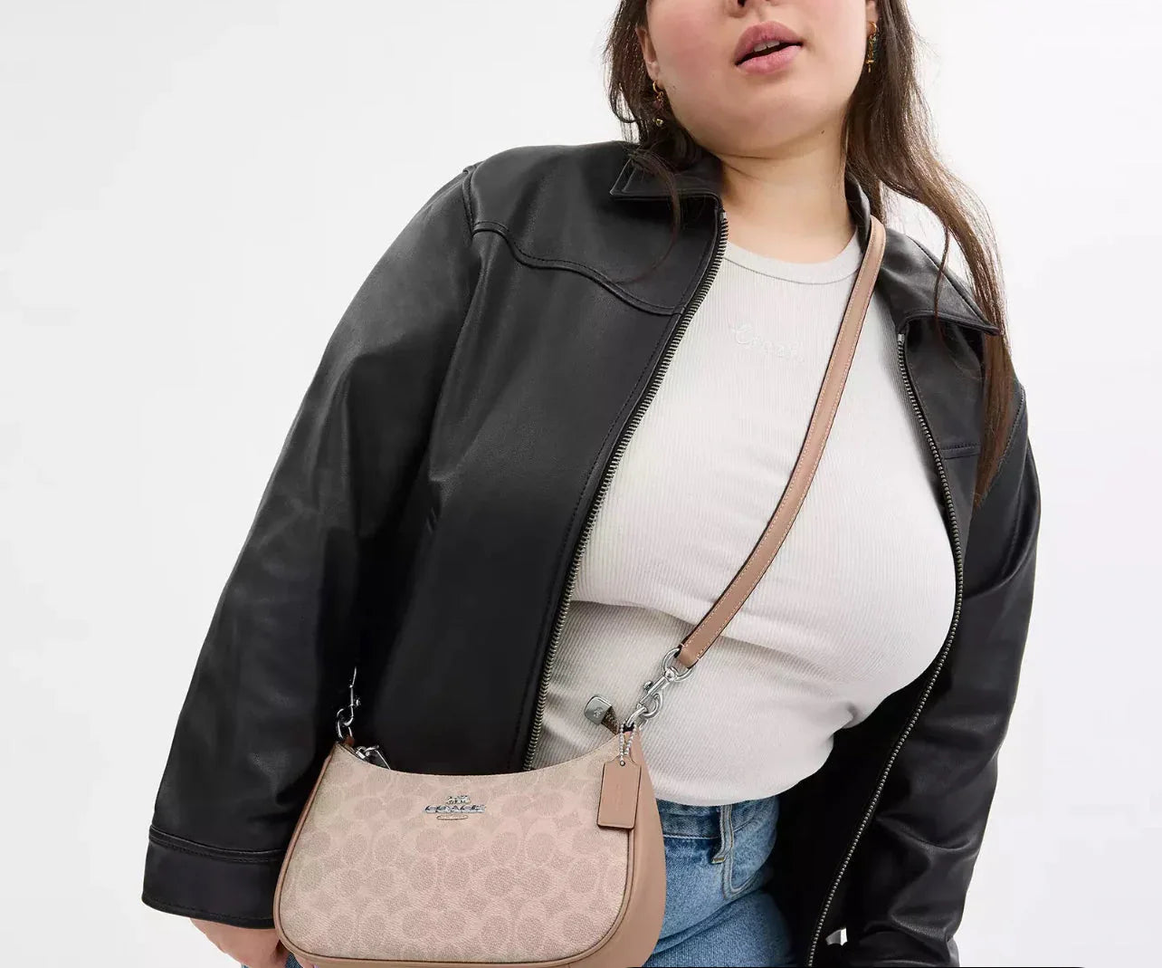 Coach Teri Shoulder Bag In Signature – Silver - Mind Türkiye