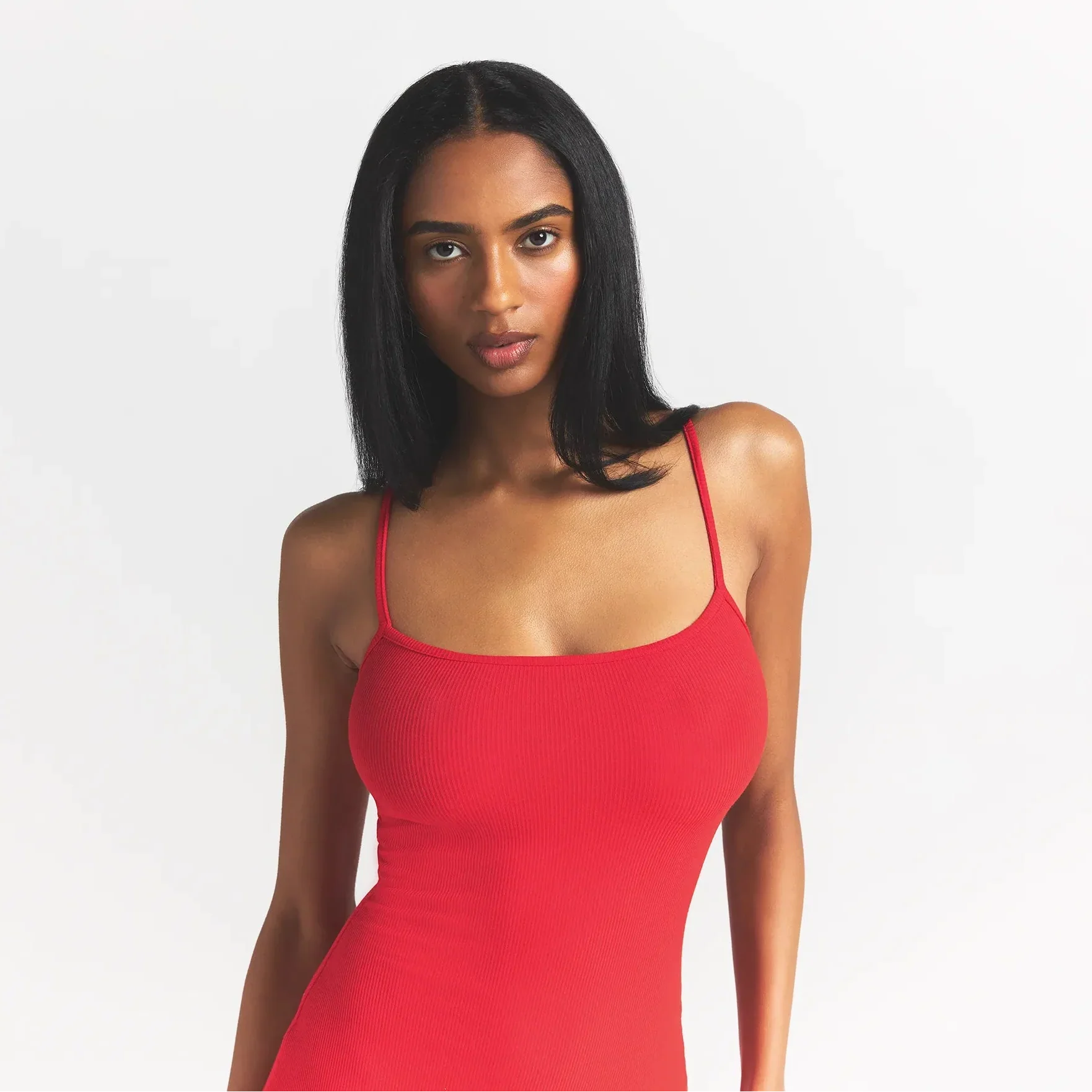 SKIMS SOFT LOUNGE MIDI SLIP DRESS | CHERRY - Mind Türkiye