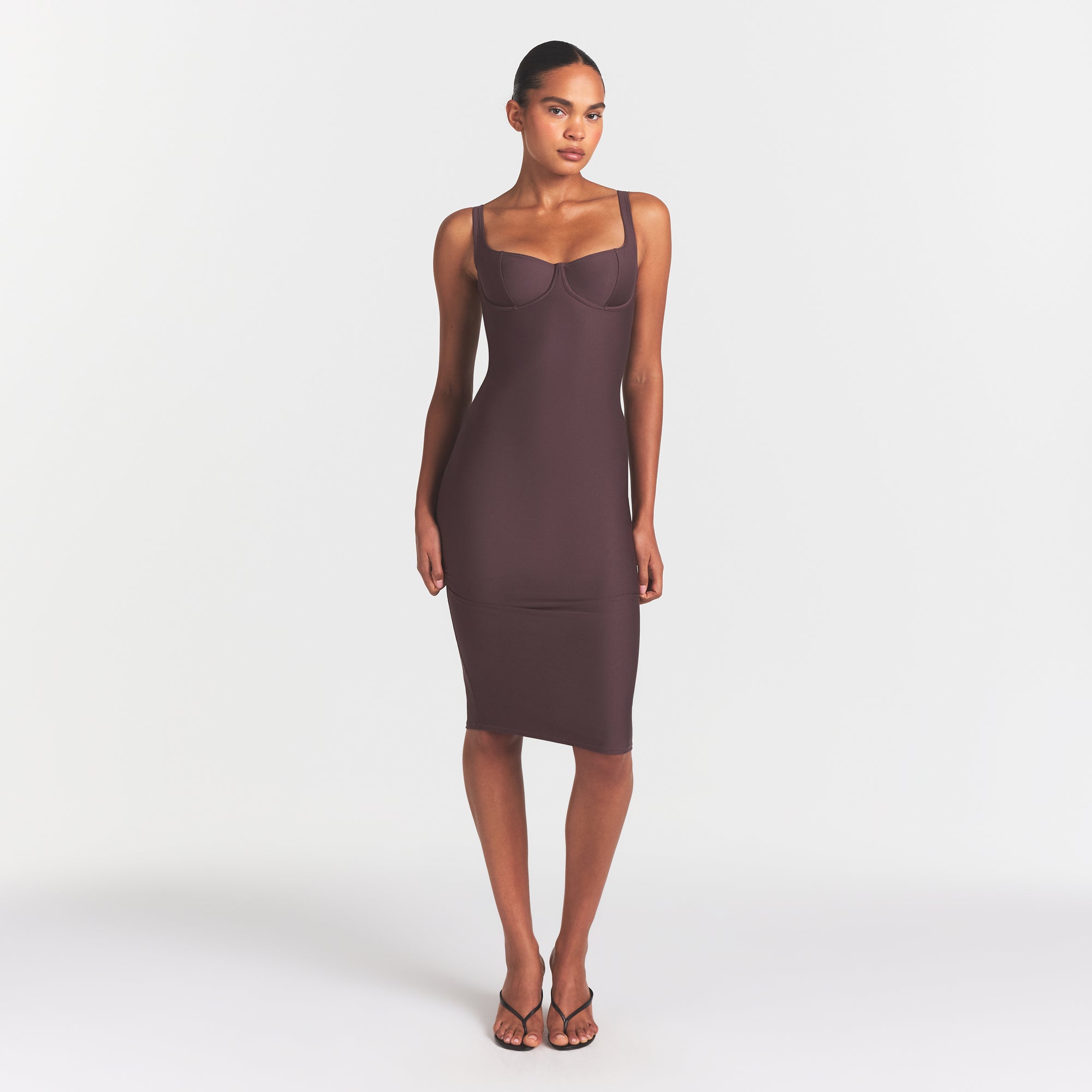 SKIMS BODY MIDI DRESS | RAISIN - Mind Türkiye
