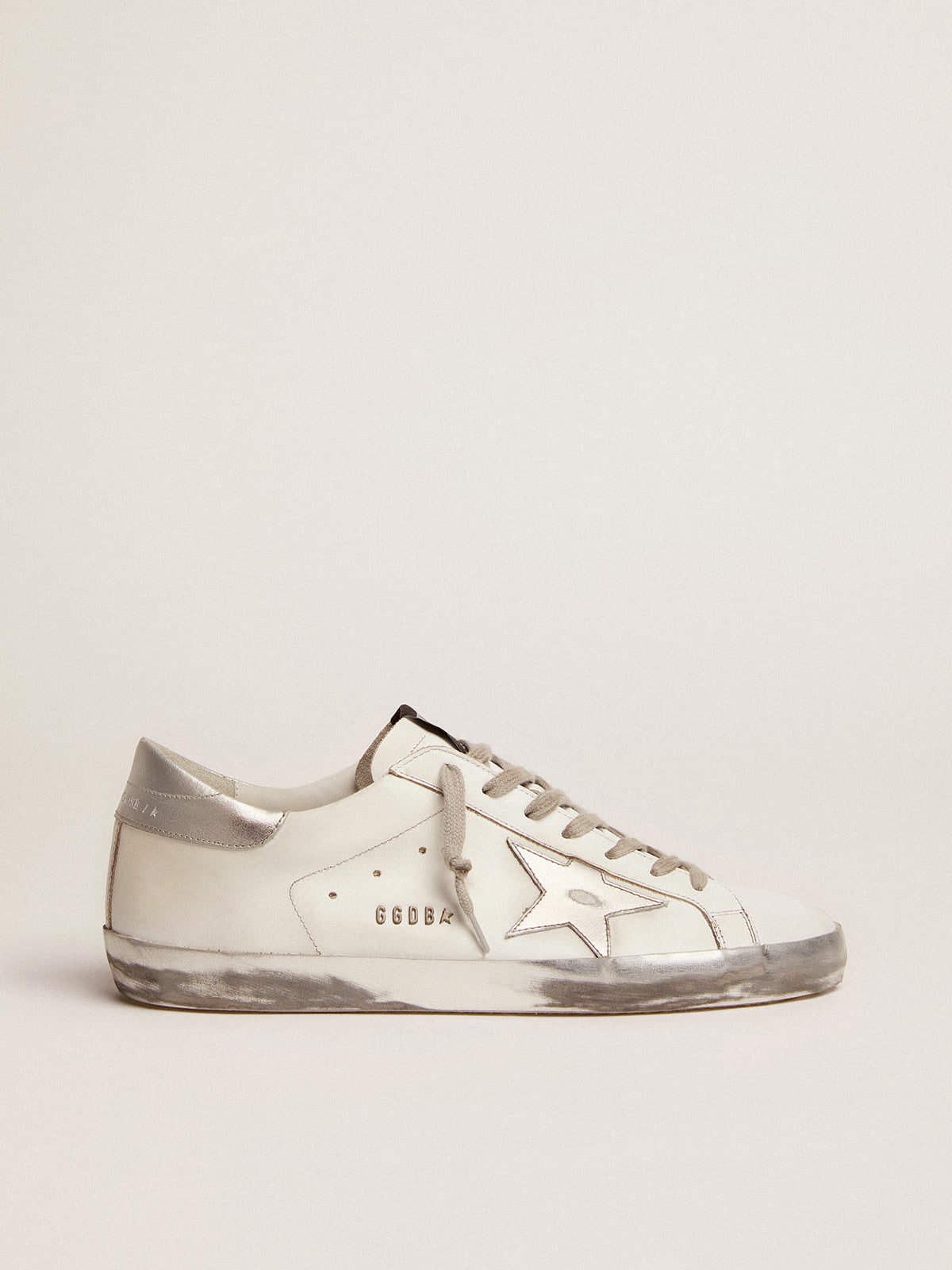 Golden Goose Men’s Super-Star With Laminated Star And Heel Tab