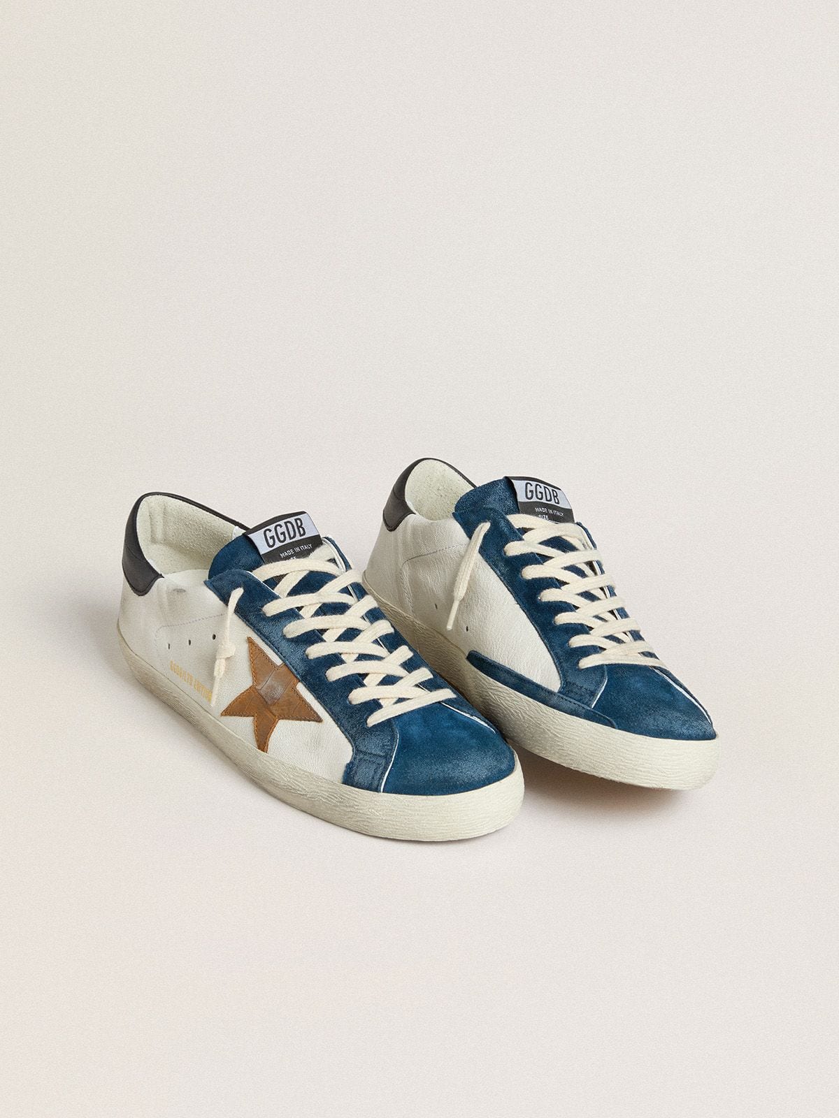 Golden Goose Men’s Super-Star LTD With Tobacco-Colored Croc-Print Leather Star And Black Leather Heel Tab - Mind Türkiye