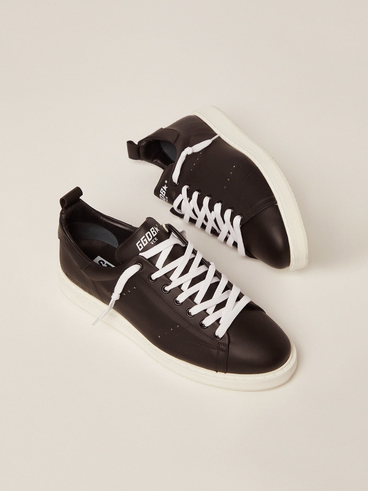 Golden Goose Men’s Starter In Leather With Star Printed On The Heel Tab - Mind Türkiye