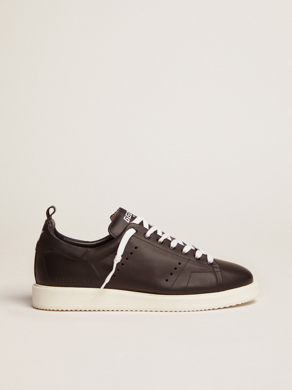 Golden Goose Men’s Starter In Leather With Star Printed On The Heel Tab - Mind Türkiye