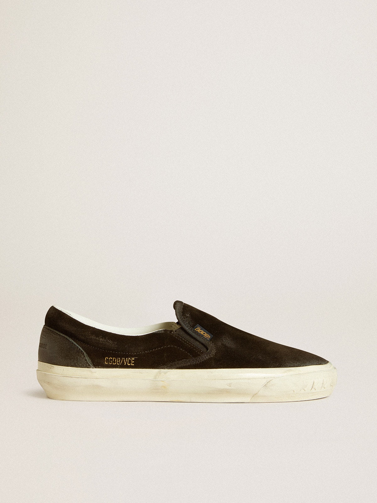 Golden Goose Men’s VCE Penstar In Black Suede With Black Leather Heel Tab