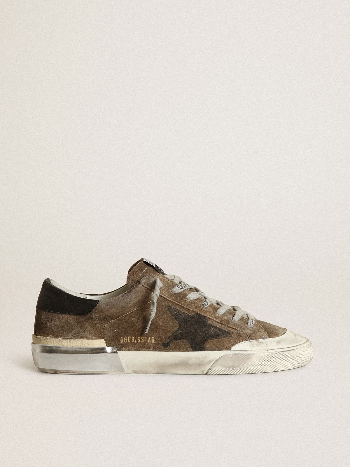 Golden Goose Super-Star In Military-Green Suede With Screen-Printed Star - Mind Türkiye