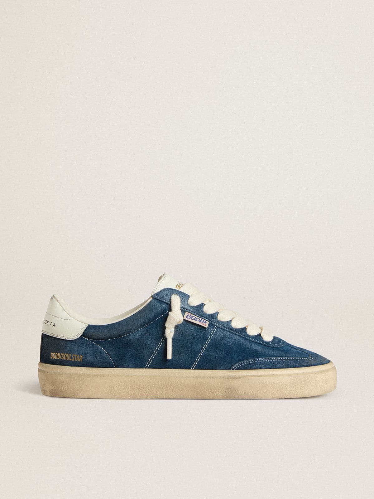 Golden Goose Men’s Soul Star In Blue Suede With White Leather Heel Tab - Mind Türkiye