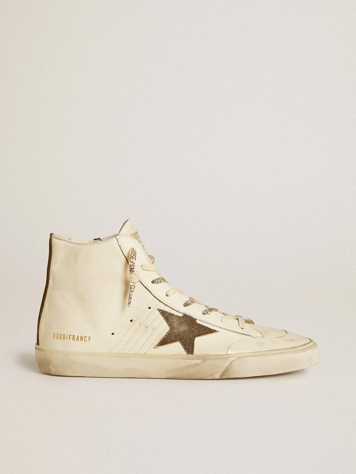 Golden Goose Francy Penstar In Nappa With Black Suede Star And Cotton Heel Tab - Mind Türkiye