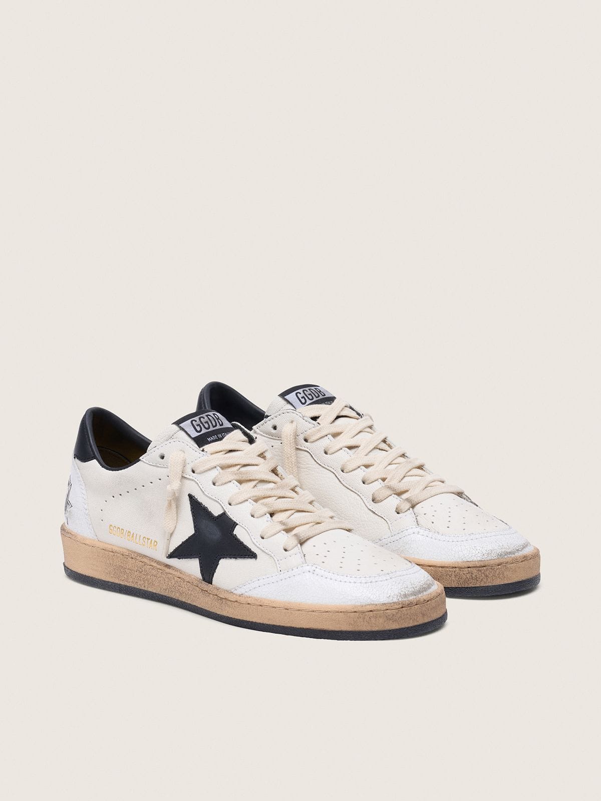 Golden Goose Women’s Ball Star In Nappa With Black Star And Black Heel Tab - Mind Türkiye
