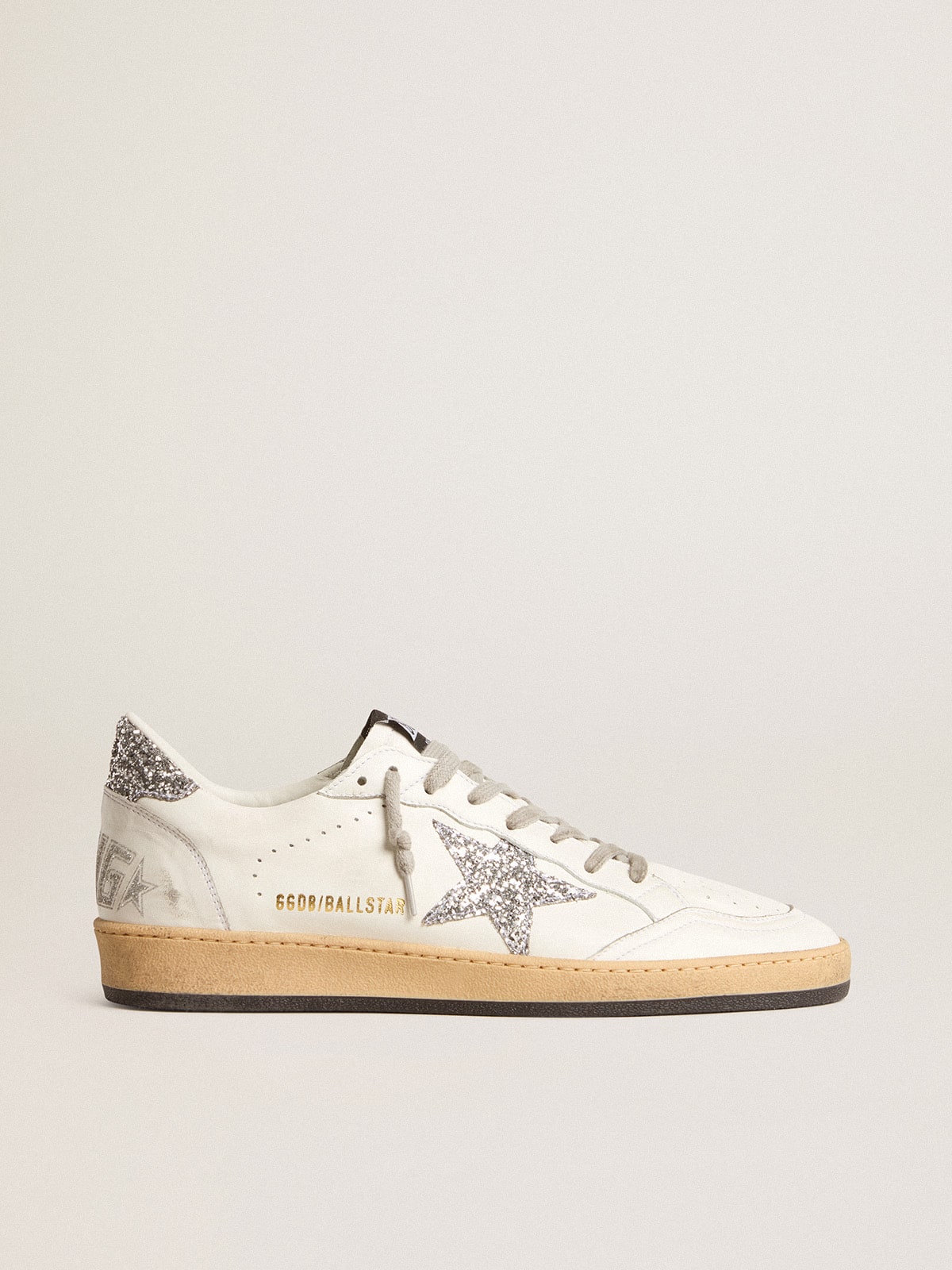 Golden Goose Women’s Ball Star Wishes In Nappa Leather With Glitter Star And Heel Tab - Mind Türkiye