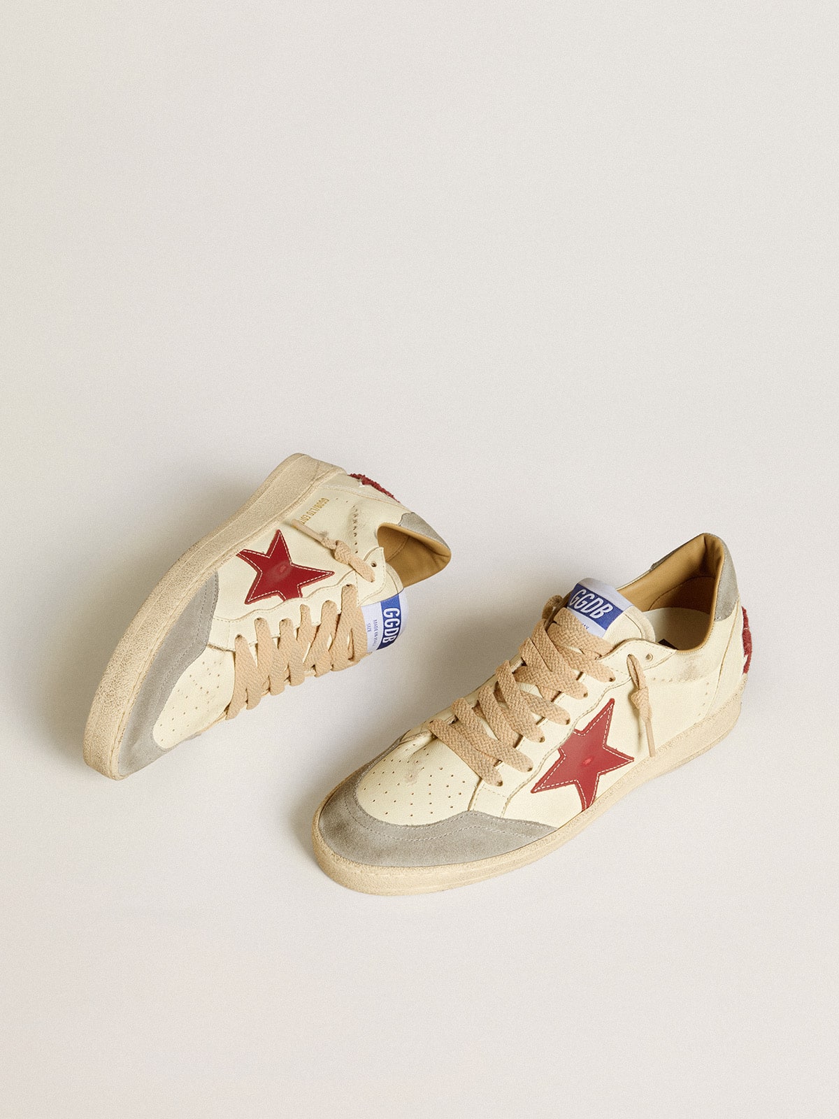 Golden Goose Women’s Ball Star LTD In Nappa With Leather Star And Silver Suede Heel Tab - Mind Türkiye