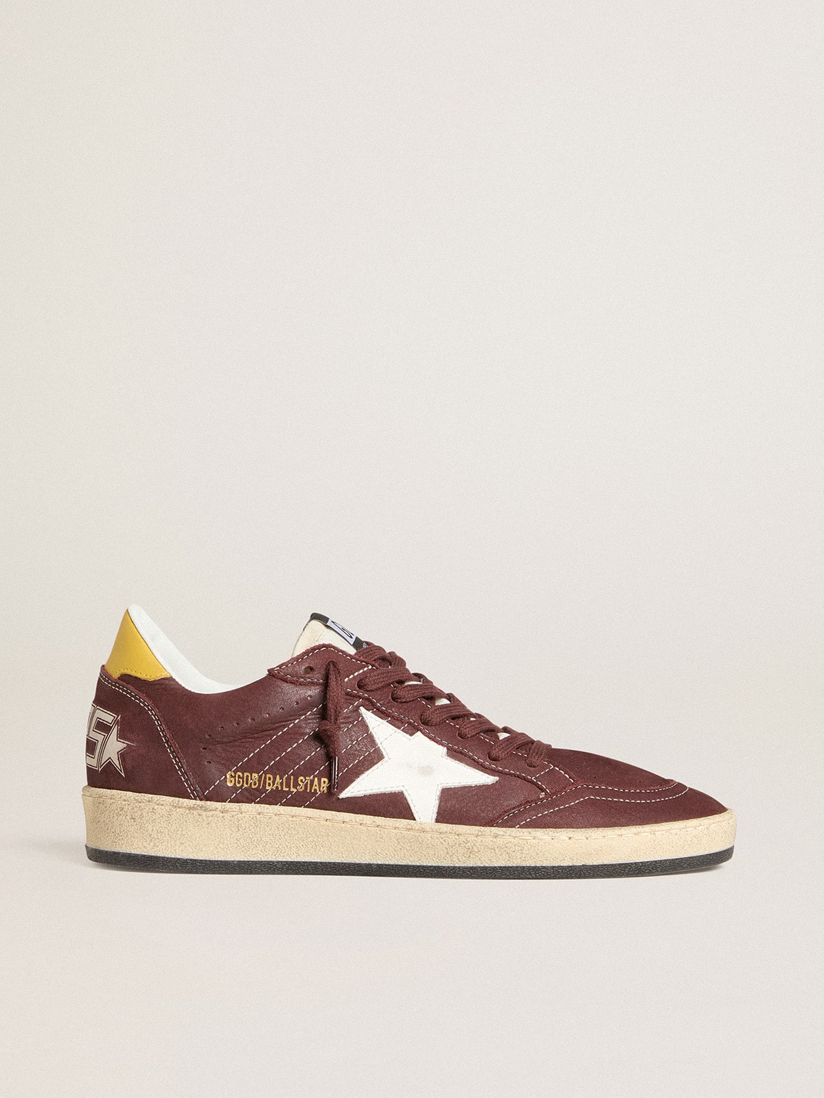 Golden Goose Women’s Ball Star In Chocolate Nubuck With Leather Star And Heel Tab