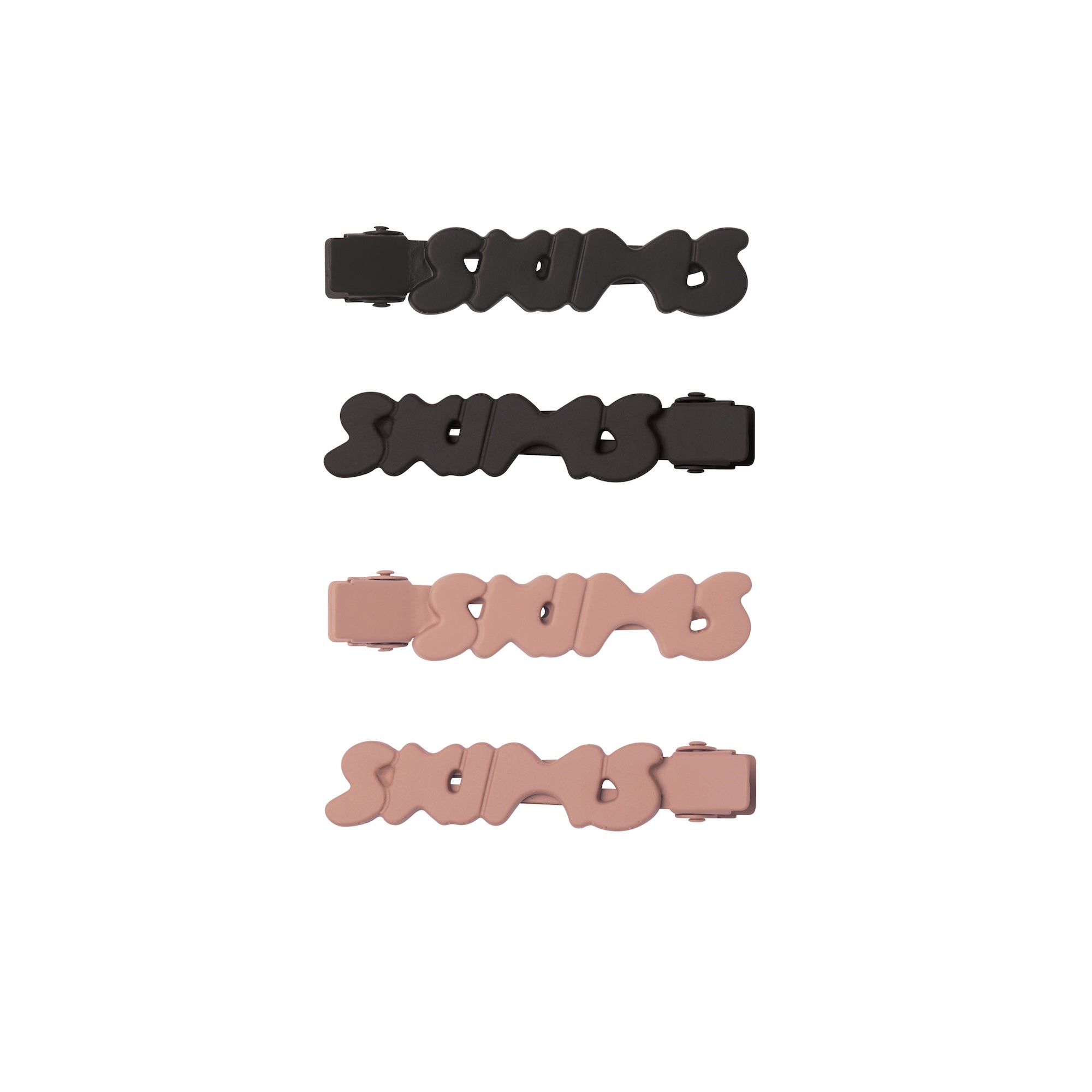 SKIMS GETTING READY ACCESSORIES MATTE LOGO NO-CREASE HAIR CLIP 4-PACK | SIENNA AND ONYX - Mind Türkiye