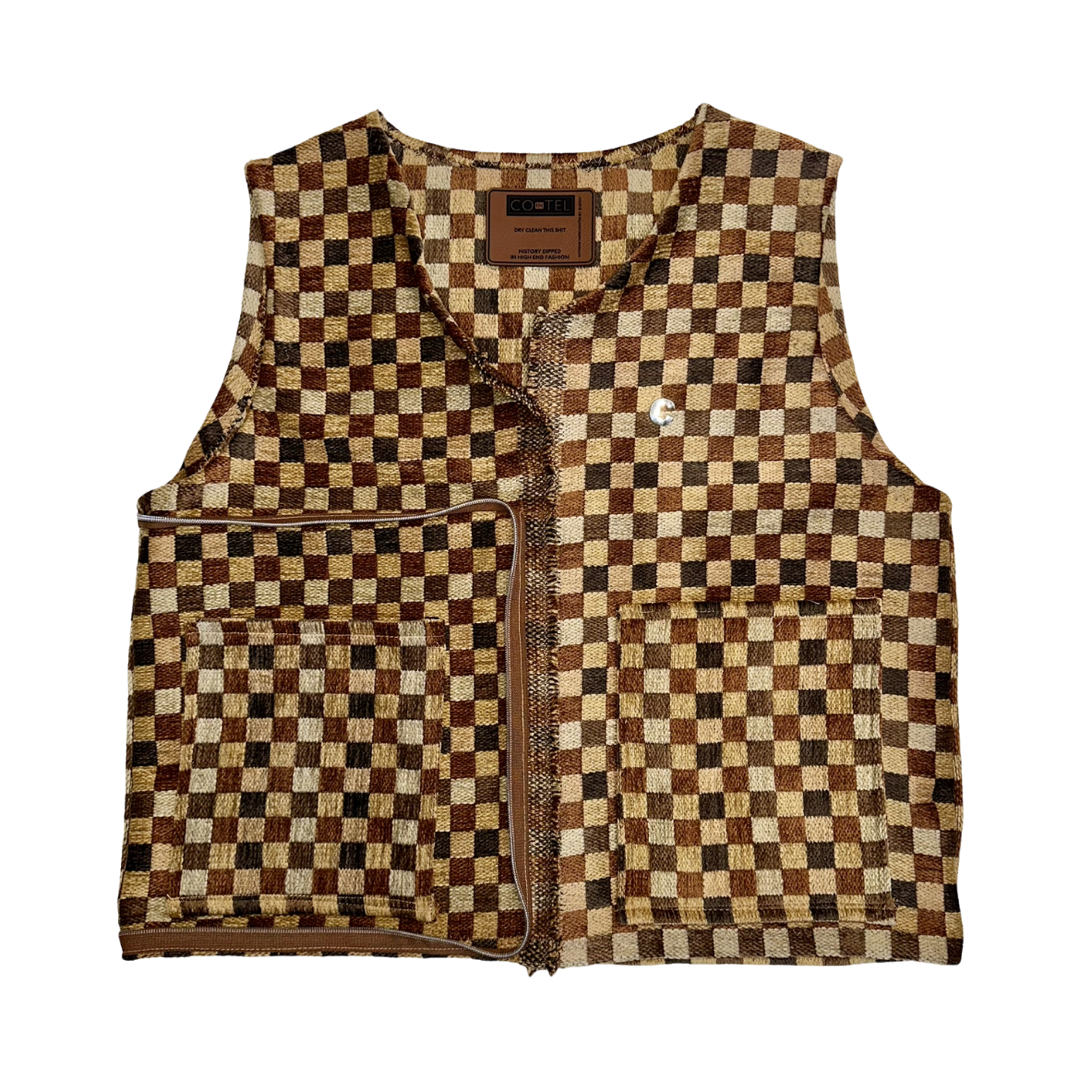 Cointel Porcini Checkered Bag Vest