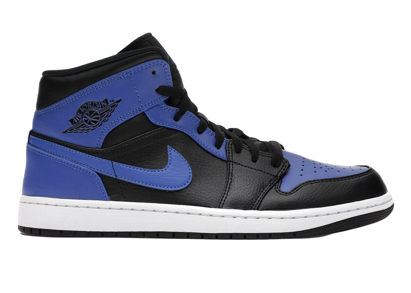Nike Air Jordan 1 Mid Hyper Royal Tumbled Leather - Mind Türkiye