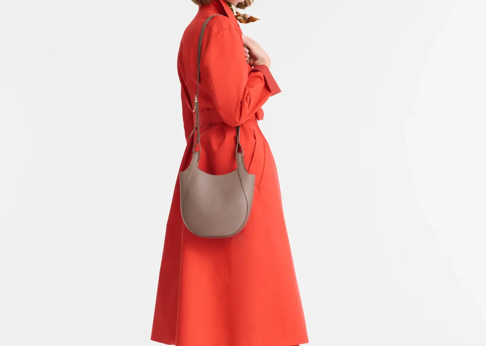 Longchamp Le Foulonné Small Crossbody Bag Taupe - Mind Türkiye