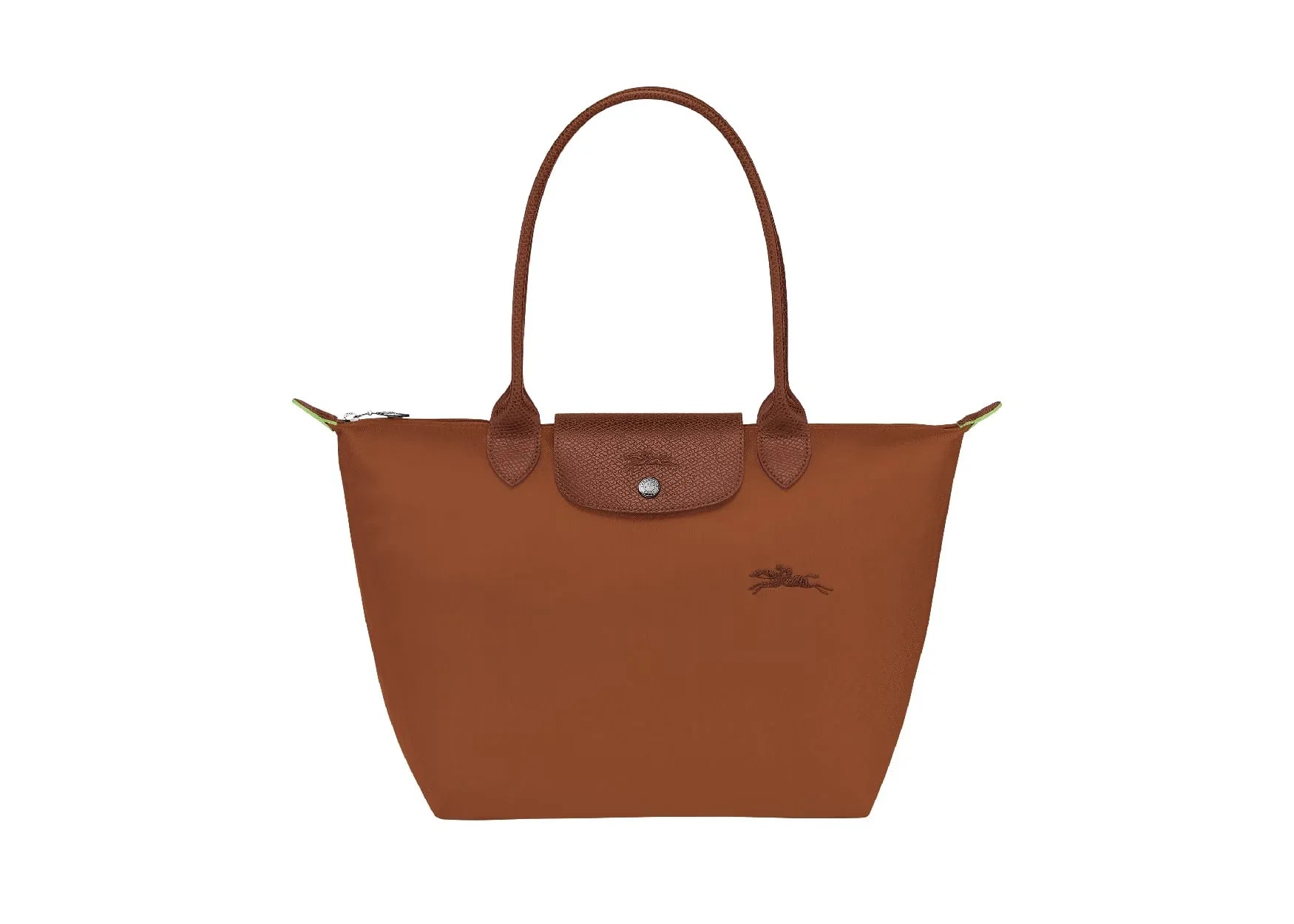 Longchamp Le Pliage Green Medium Tote Bag Cognac - Mind Türkiye