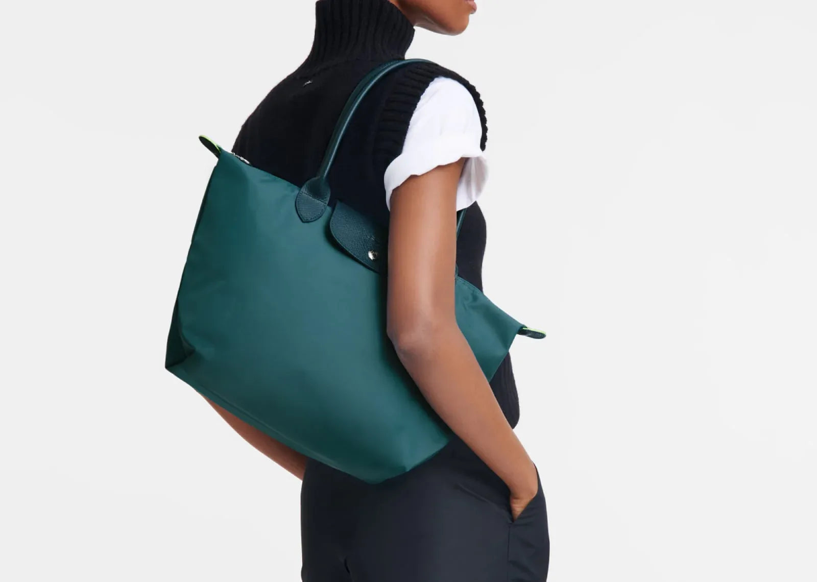 Longchamp Le Pliage Green Medium Tote Bag Peacock - Mind Türkiye