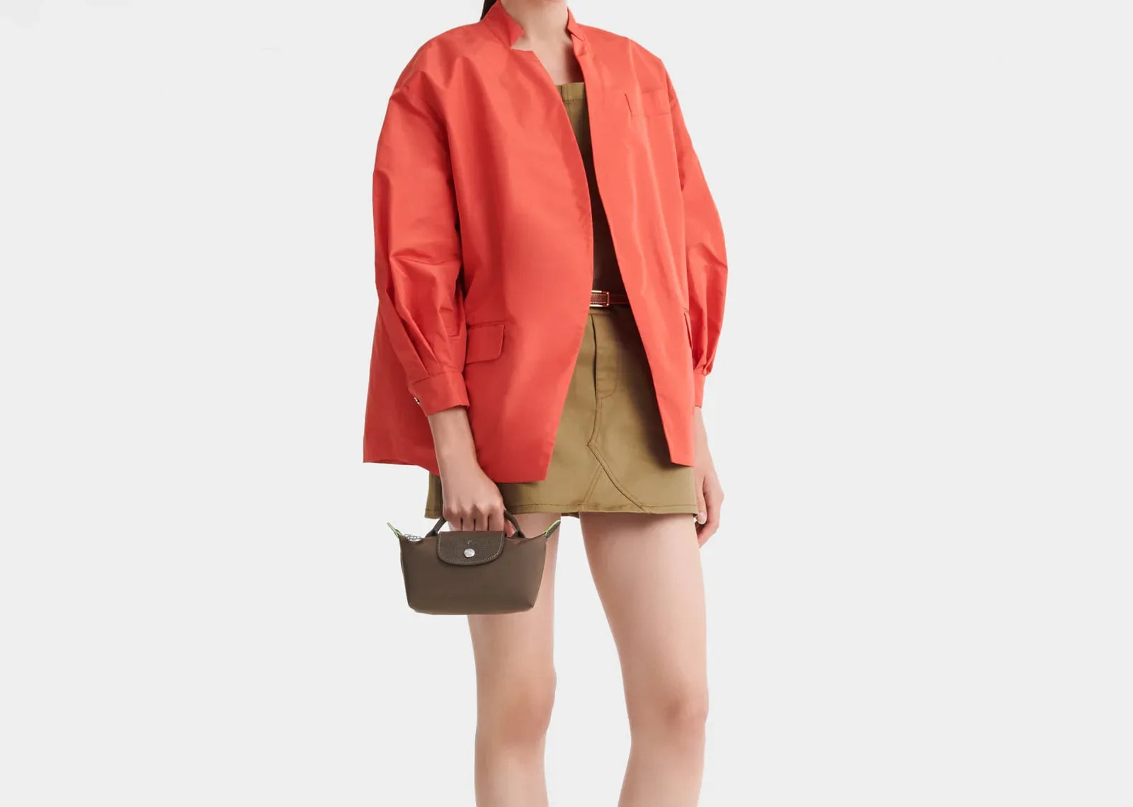 Longchamp Le Pliage Green Pouch With Handle Terra - Mind Türkiye