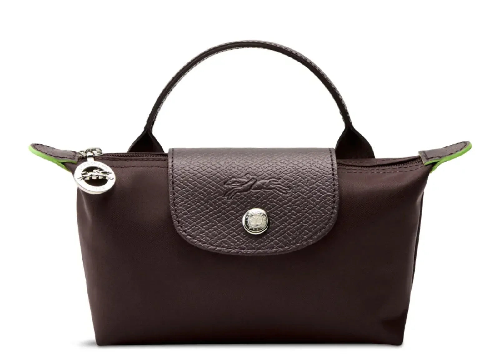 Longchamp Le Pliage Green Pouch With Handle Mocha - Mind Türkiye