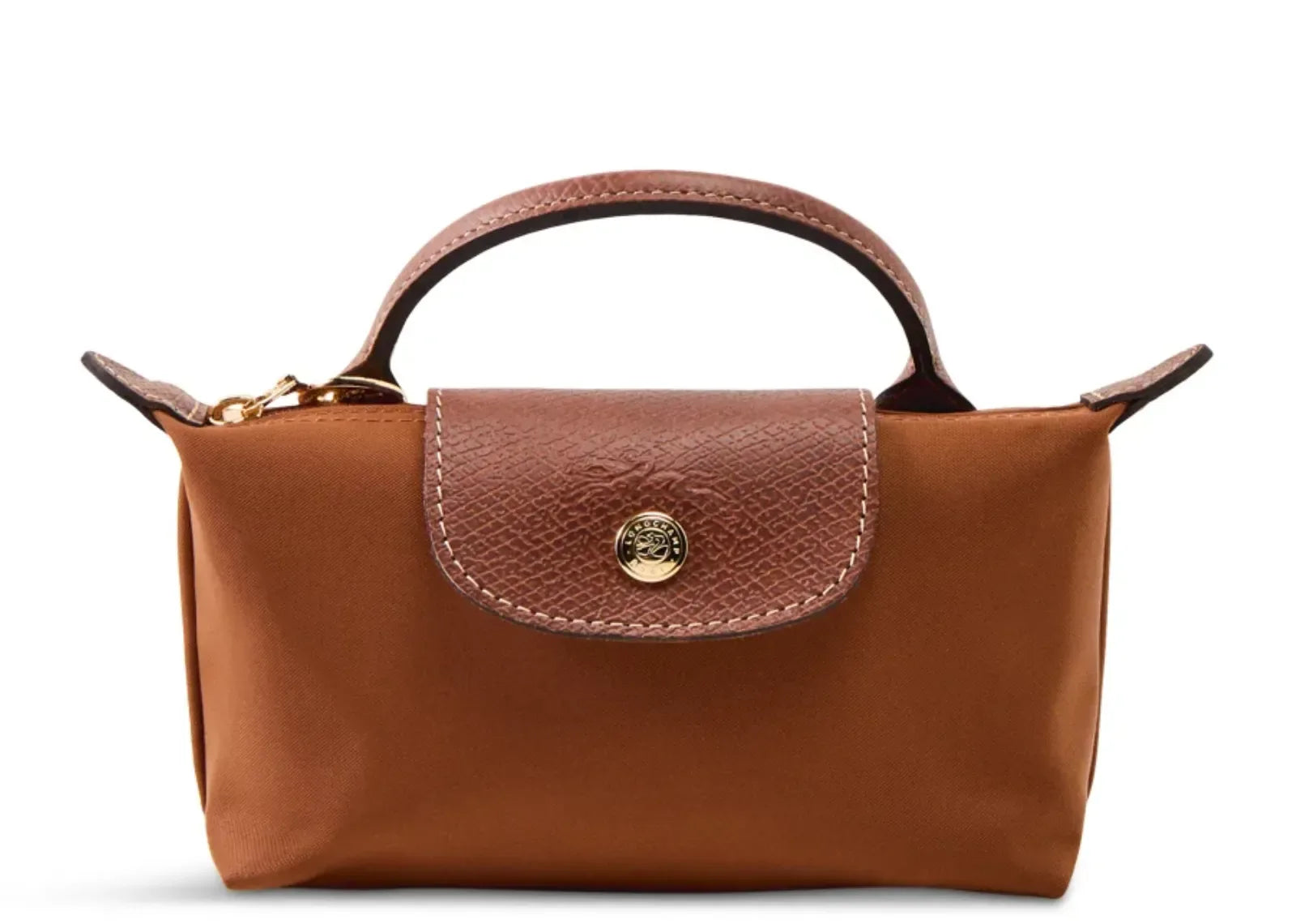 Longchamp Le Pliage Original Pouch With Handle Cognac - Mind Türkiye