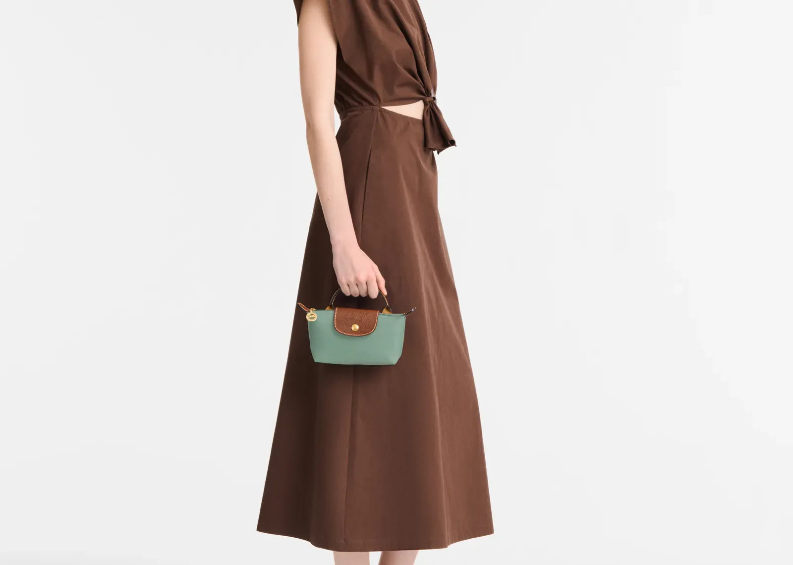 Longchamp Le Pliage Original Pouch With Handle Celadon - Mind Türkiye