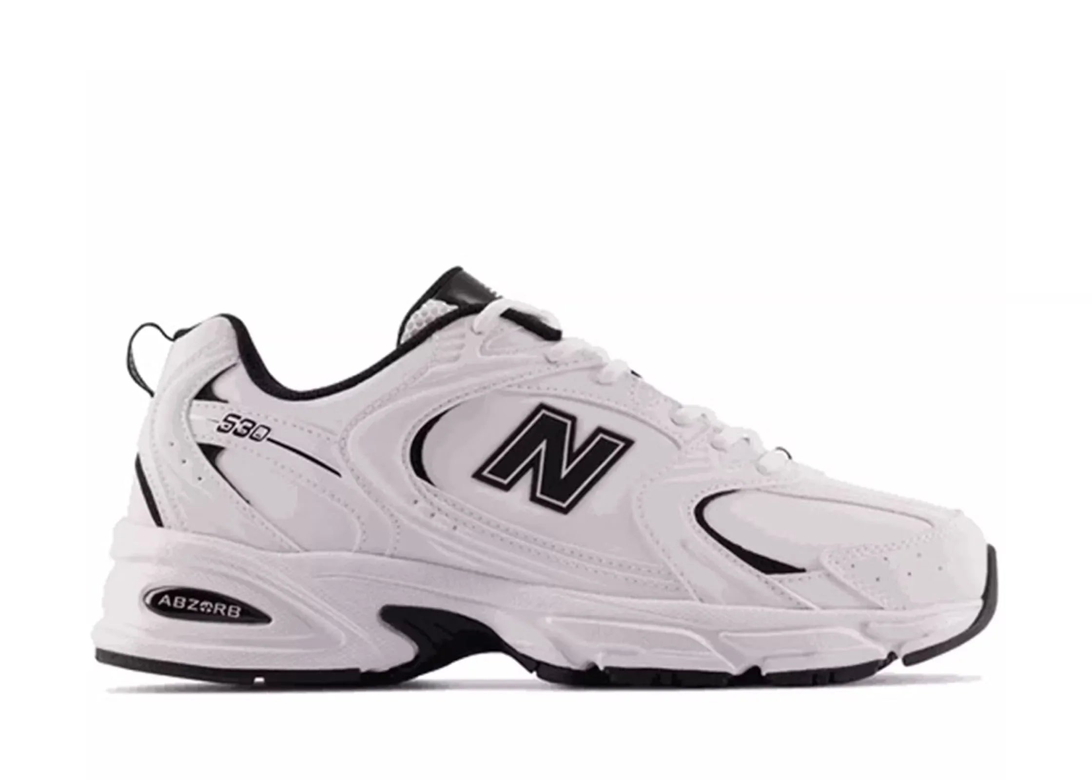 New Balance 530 White Black Leather