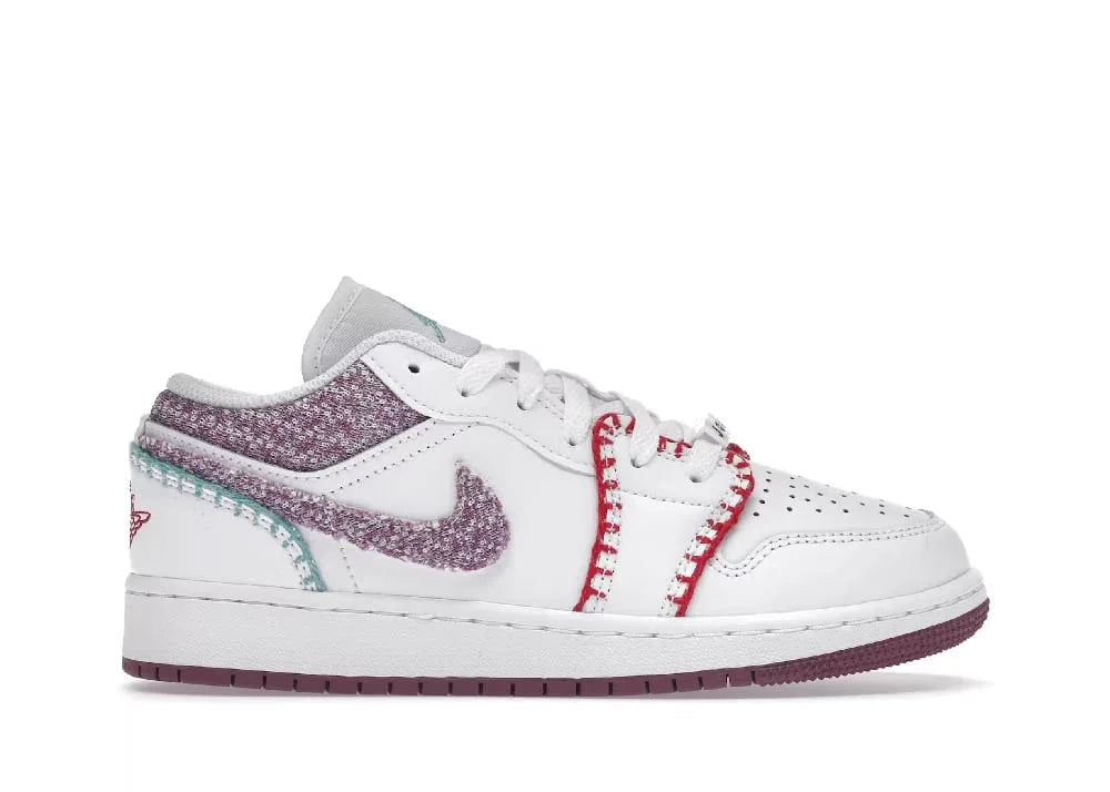 Nike Air Jordan 1 Low White Light Bordeaux (GS)