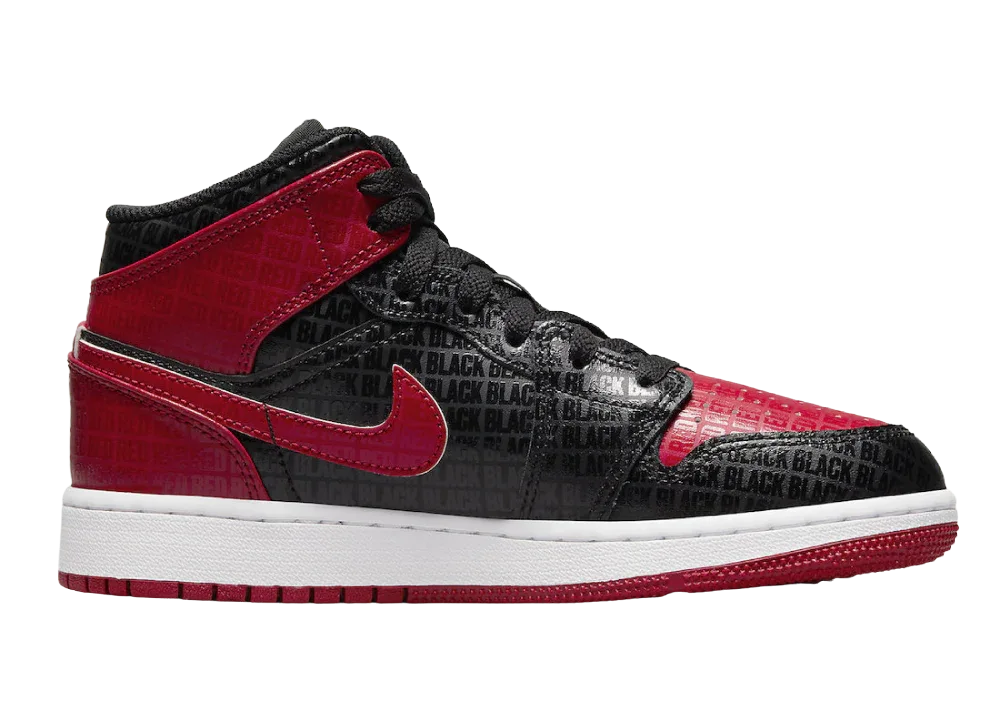 Nike Air Jordan 1 Mid Bred Text (GS) - Mind Türkiye