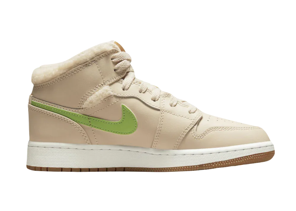 Nike Air Jordan 1 Mid Fleece Pearl White (GS)