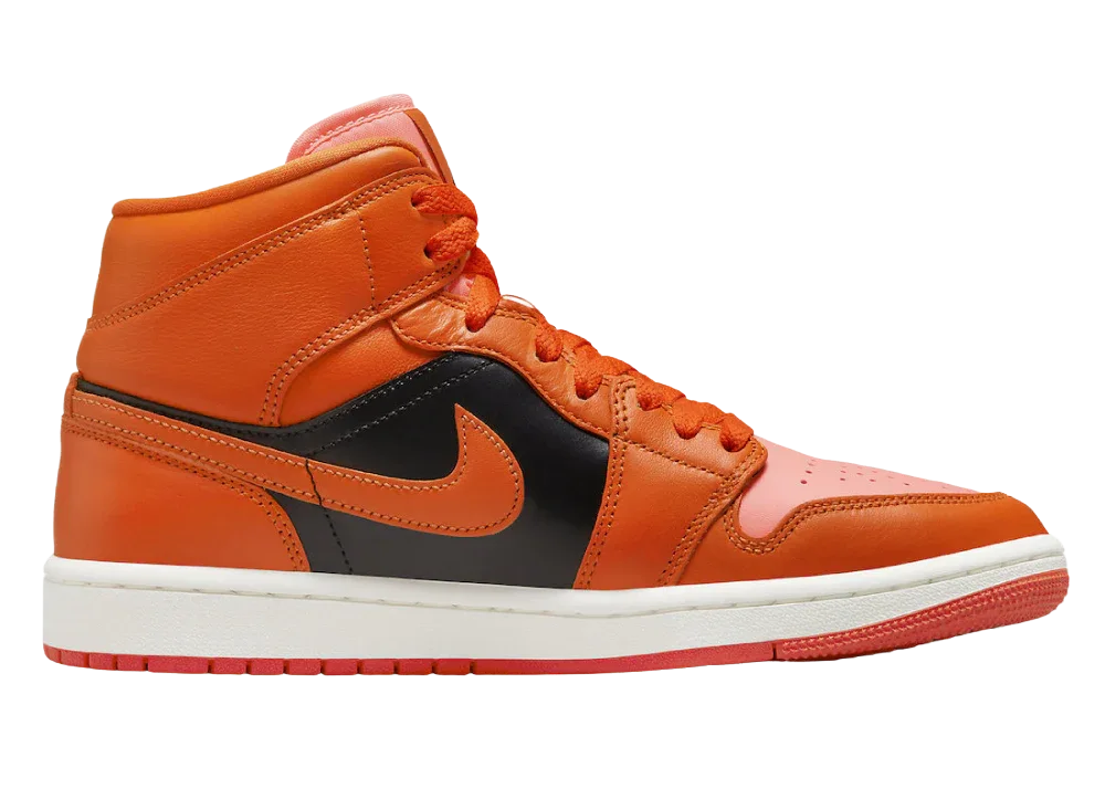 Nike Air Jordan 1 Mid Orange Black (W) - Mind Türkiye