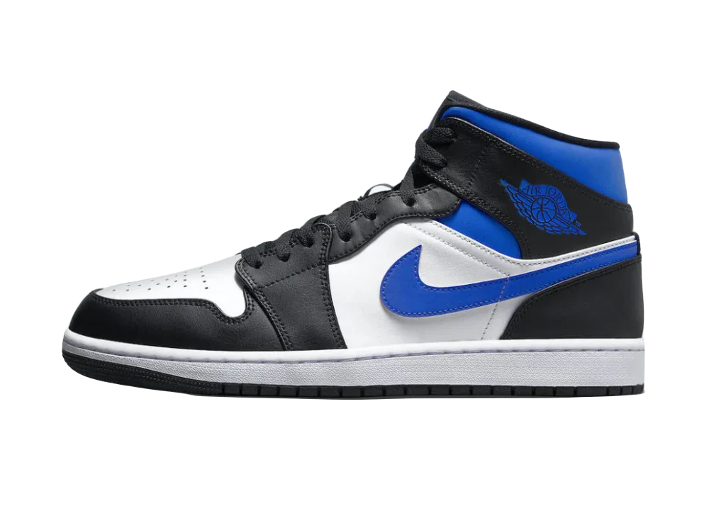Nike Air Jordan 1 Mid White Black Racer Blue - Mind Türkiye
