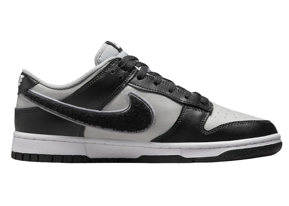 Nike Dunk Low Chenille Swoosh Black Grey