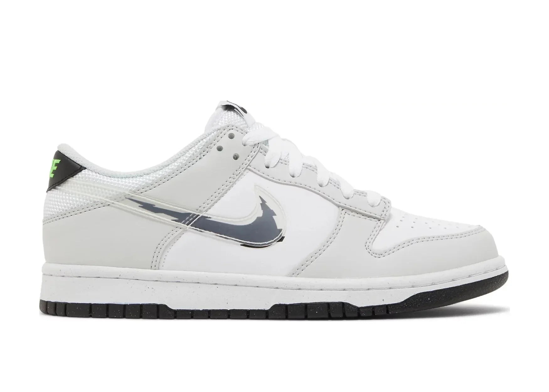 Nike Dunk Low Glitch Swoosh White Grey (GS)