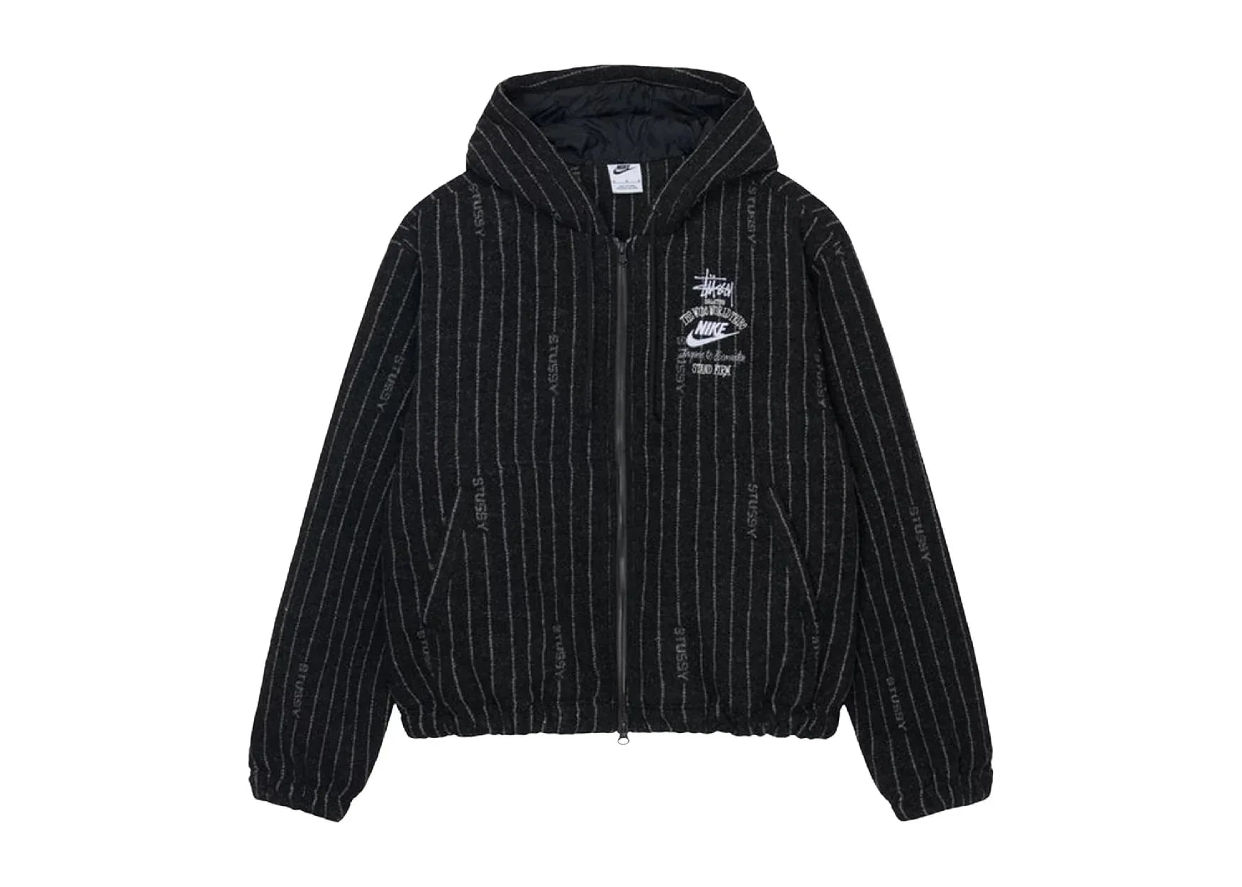 Nike x Stussy Striped Wool Jacket Black - Mind Türkiye