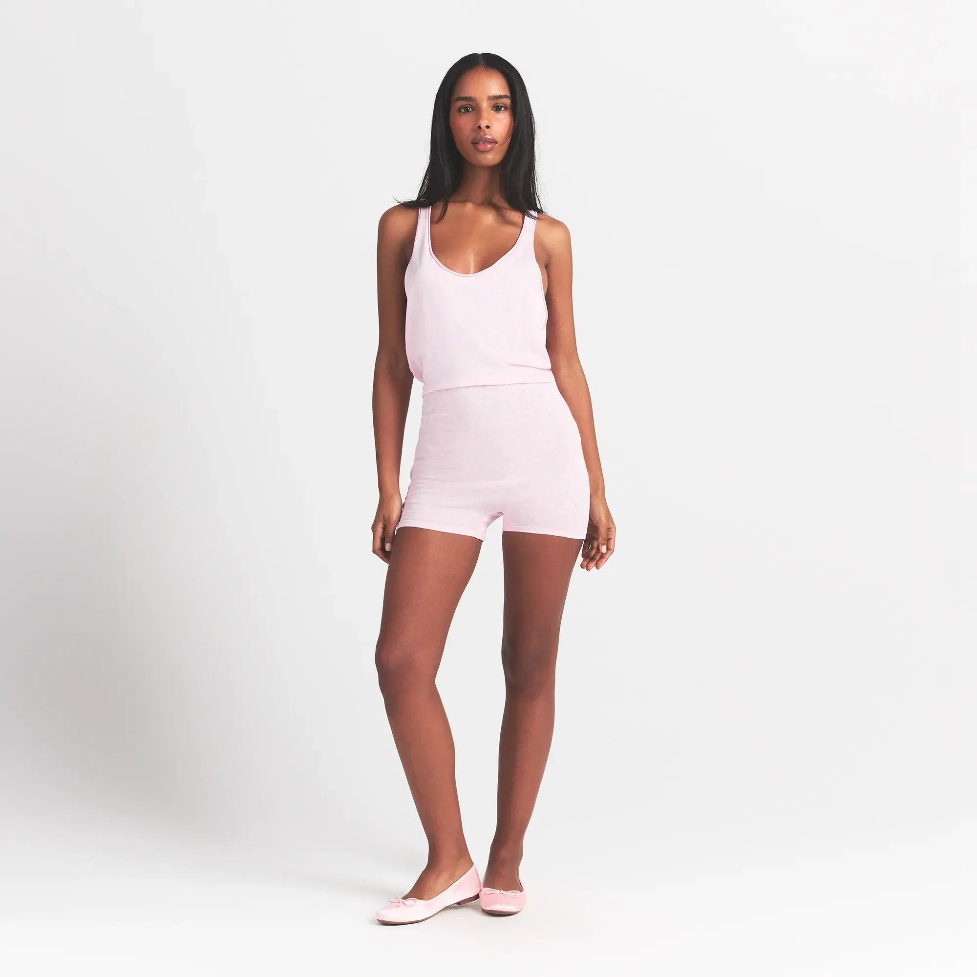 SKIMS WORN IN JERSEY HEART ONESIE | BABY PINK - Mind Türkiye