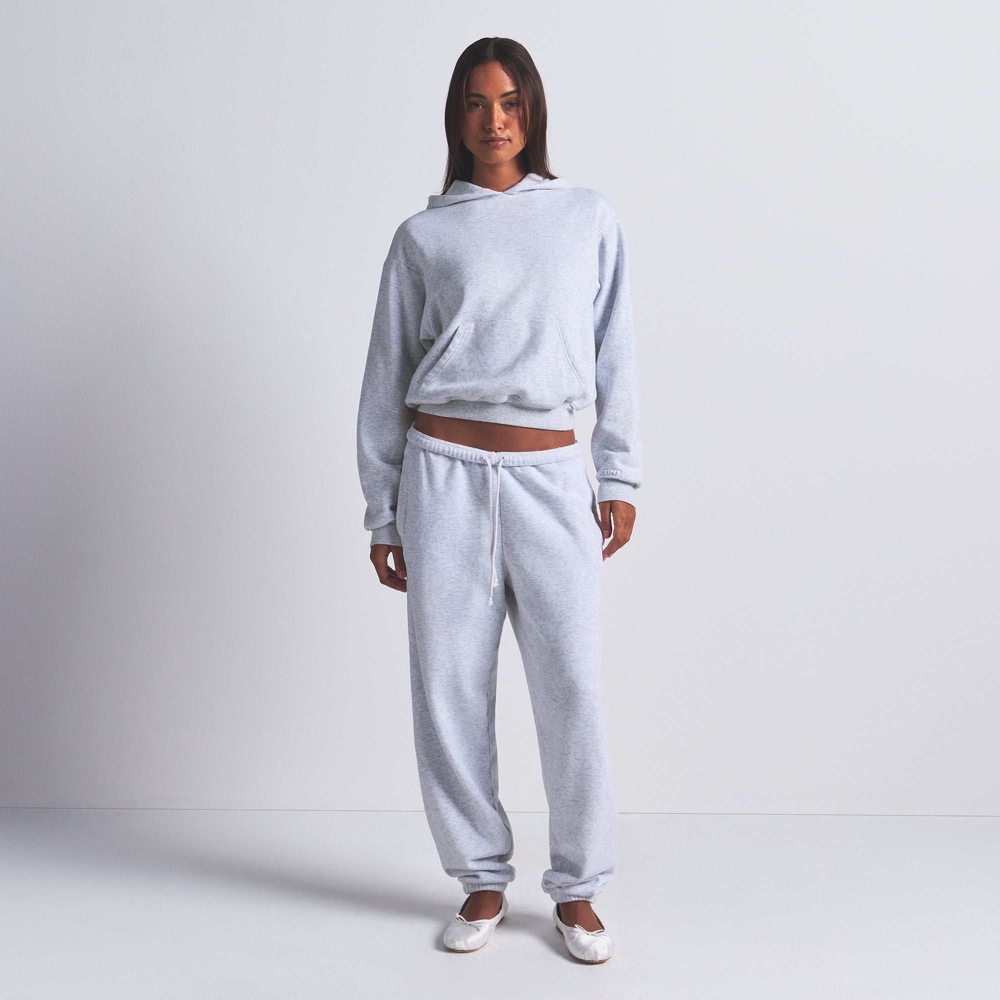 SKIMS COTTON FLEECE CLASSIC HOODIE | LIGHT HEATHER GREY - Mind Türkiye