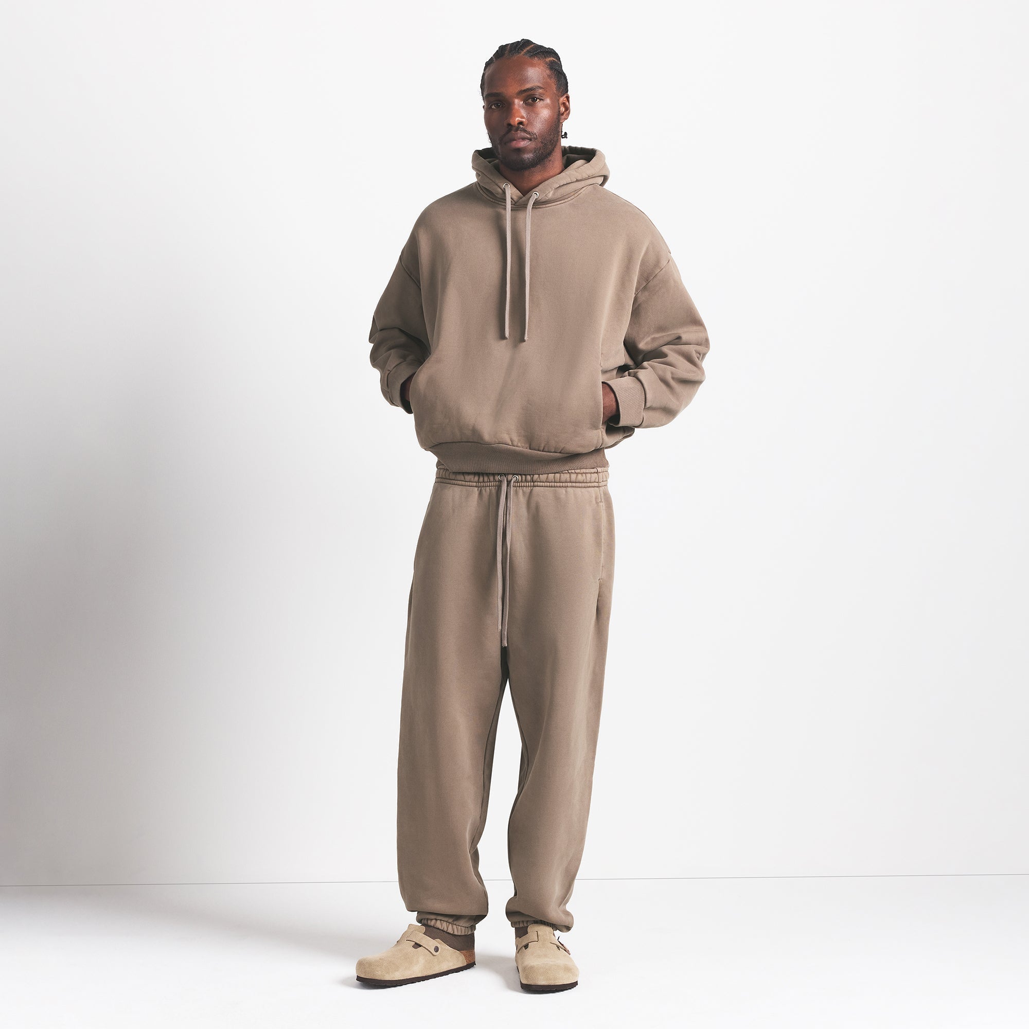 SKIMS HEAVYWEIGHT FLEECE MENS HOODIE | TRUFFLE - Mind Türkiye