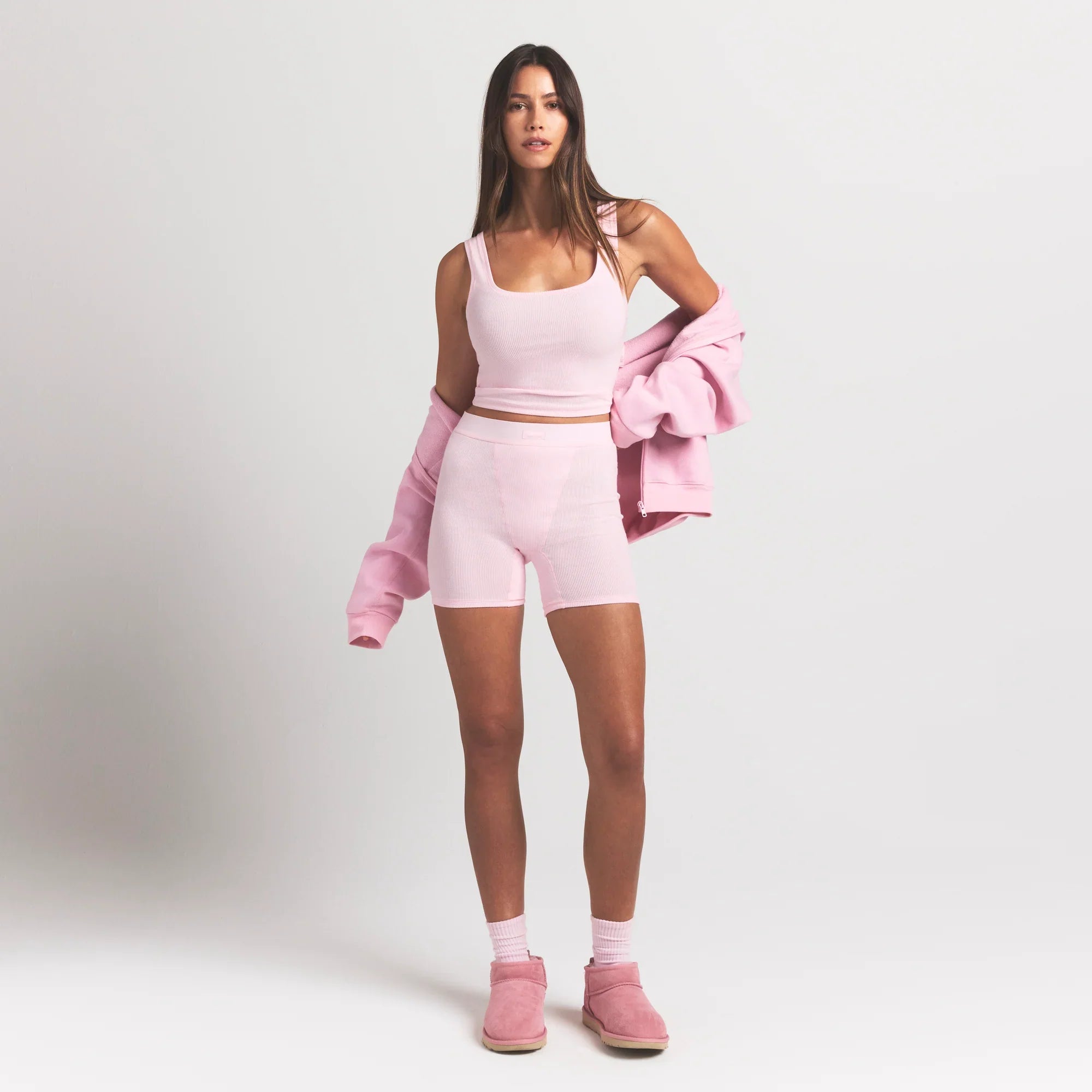 SKIMS COTTON RIB BOXER | CHERRY BLOSSOM - Mind Türkiye