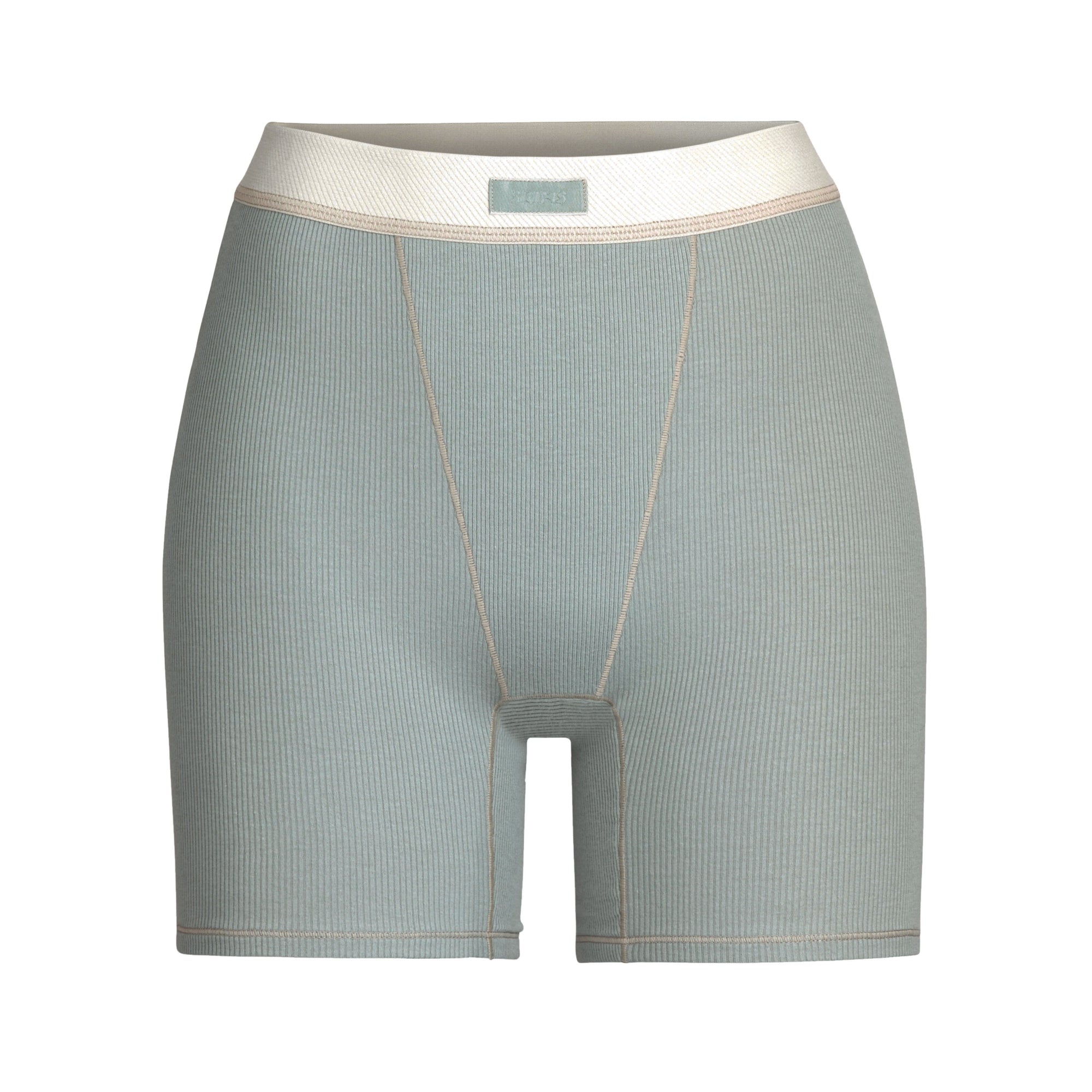 SKIMS COTTON RIB BOXER | MINERAL - Mind Türkiye