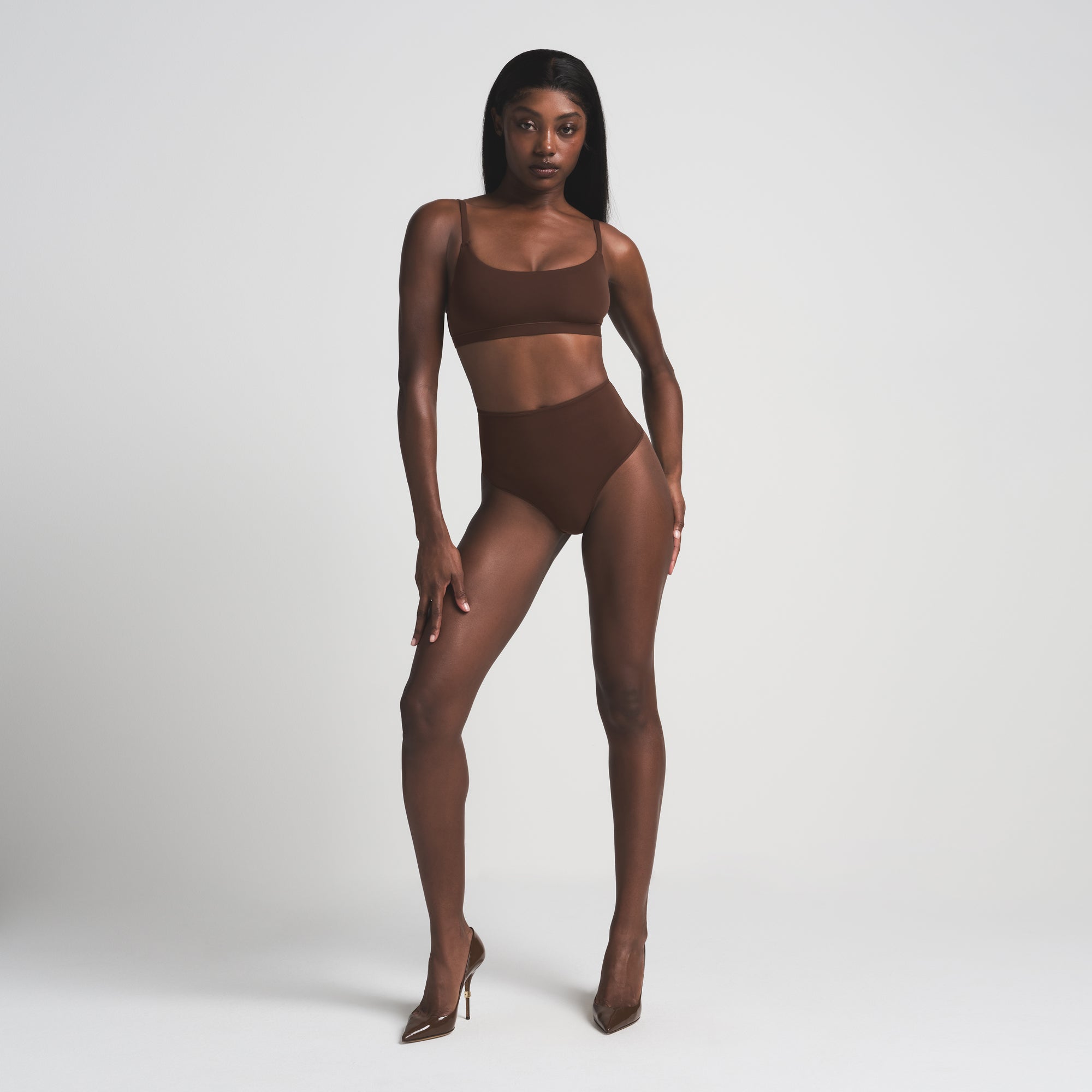 SKIMS FITS EVERYBODY HIGH-WAISTED THONG | COCOA - Mind Türkiye