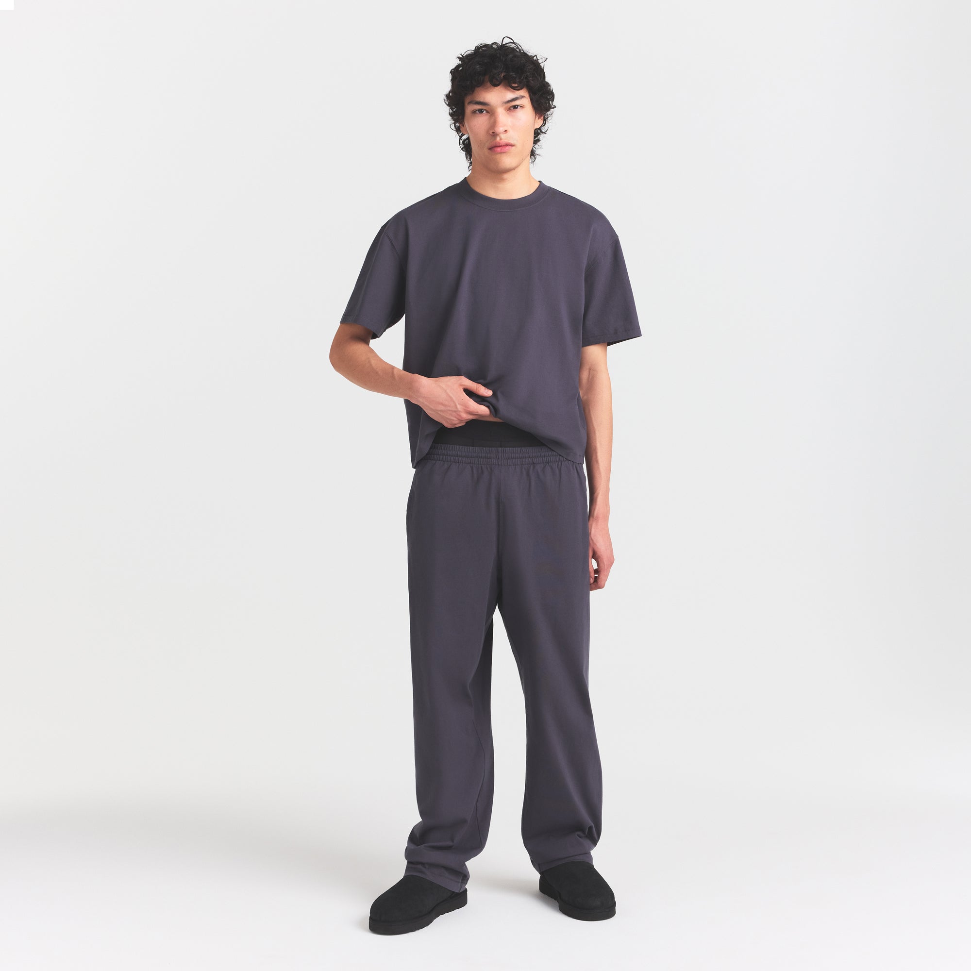 SKIMS HEAVYWEIGHT COTTON MENS RELAXED PANT | RAVEN - Mind Türkiye