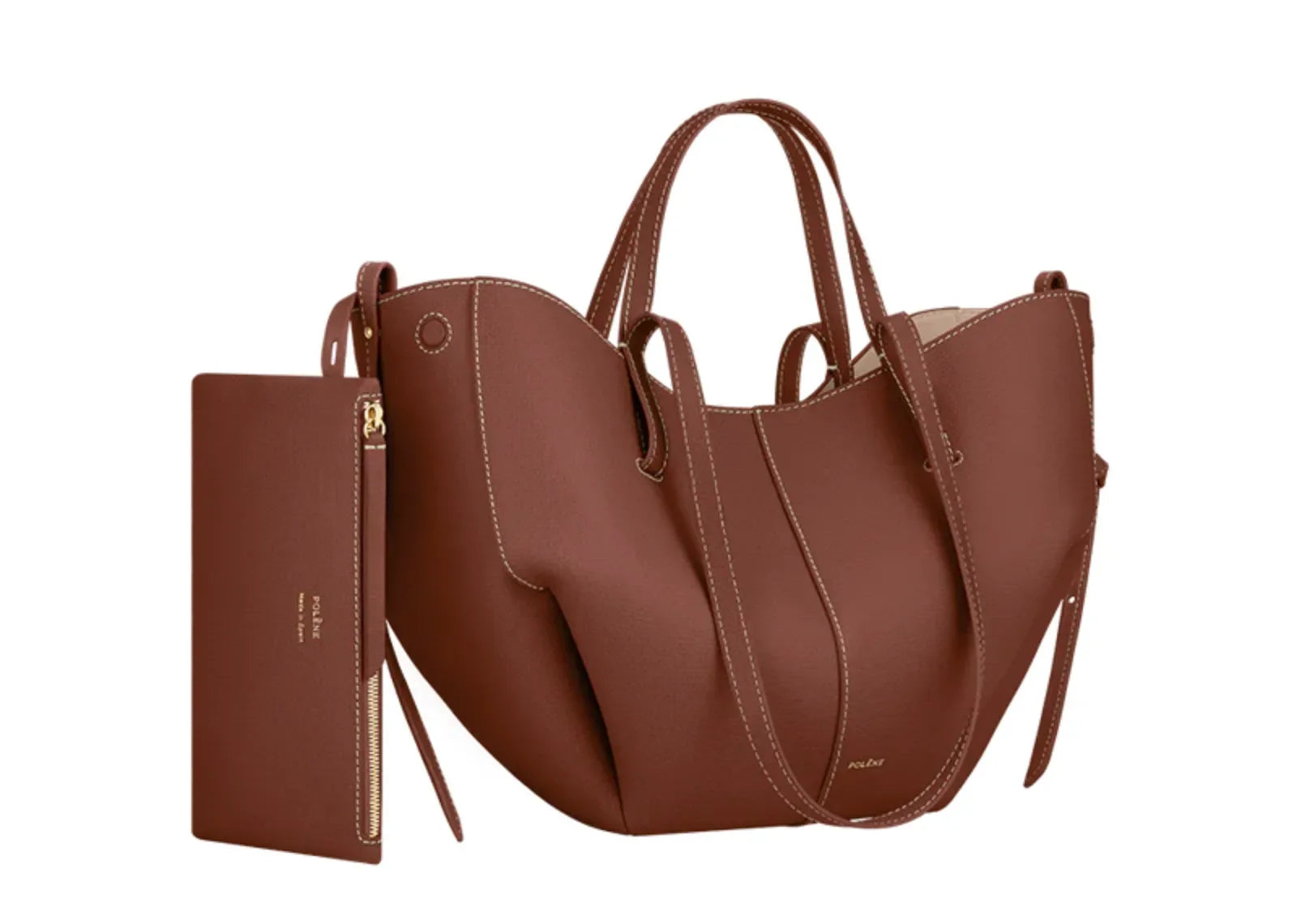 Polène Cyme Mini Edition Textured Cognac - Mind Türkiye