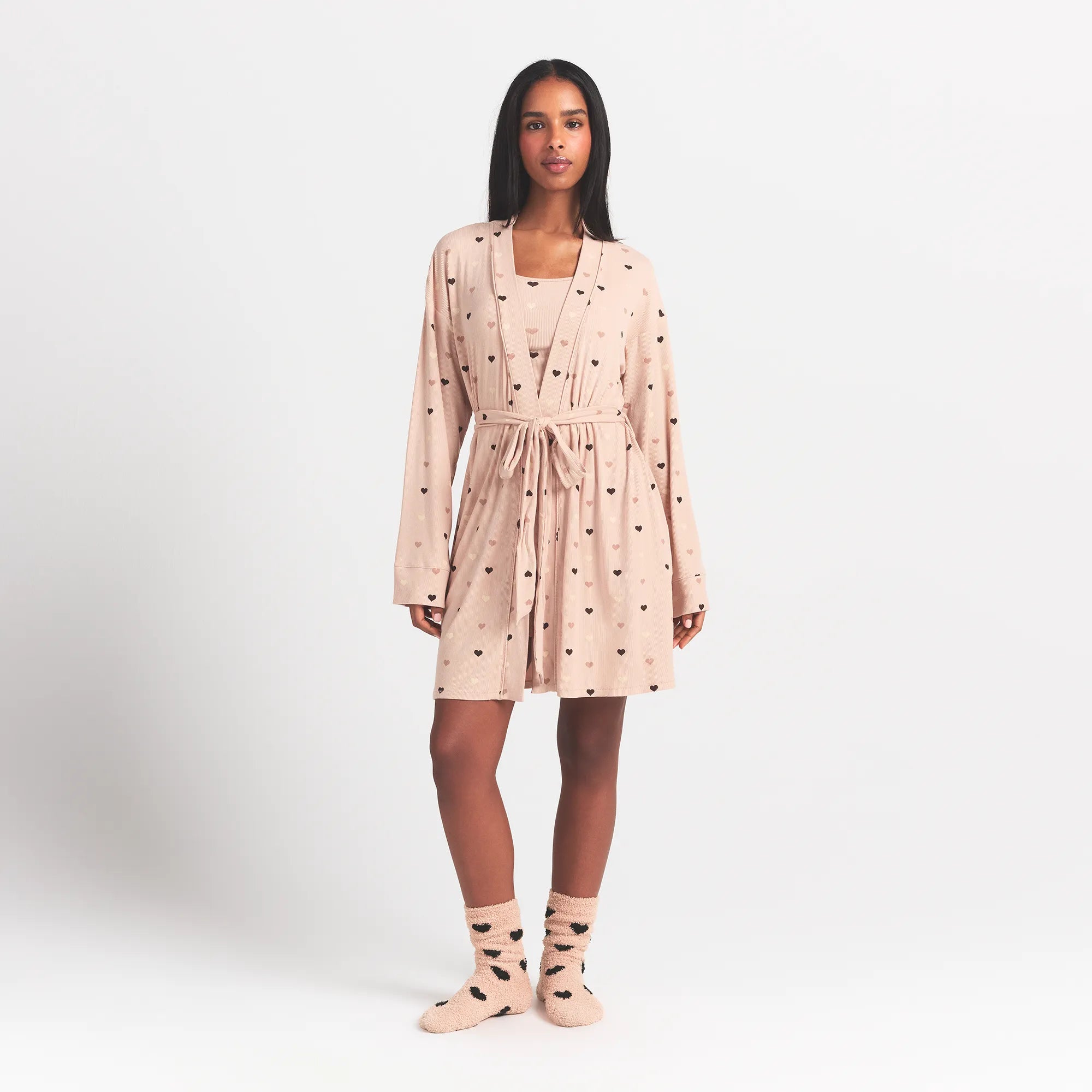 SKIMS SOFT LOUNGE ROBE | MICA MINI HEART HALFDROP - Mind Türkiye