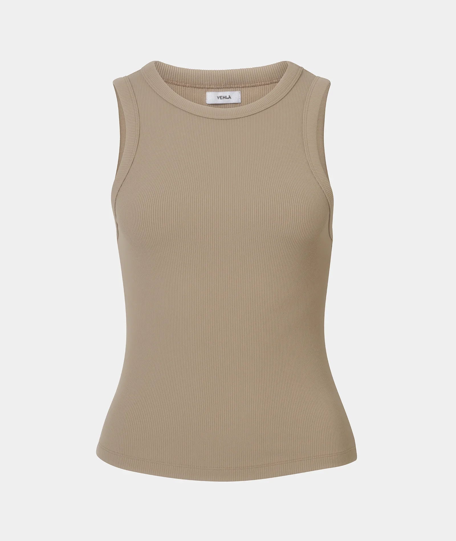 VEHLA RIBBED TANK – TAUPE – Ribbed Atlet - Mind Türkiye