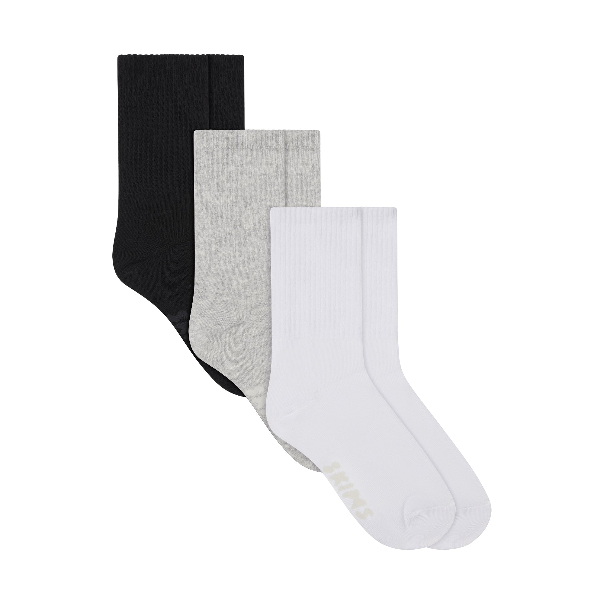 SKIMS RIBBED CREW SOCK 3-PACK | CORE MULTI - Mind Türkiye