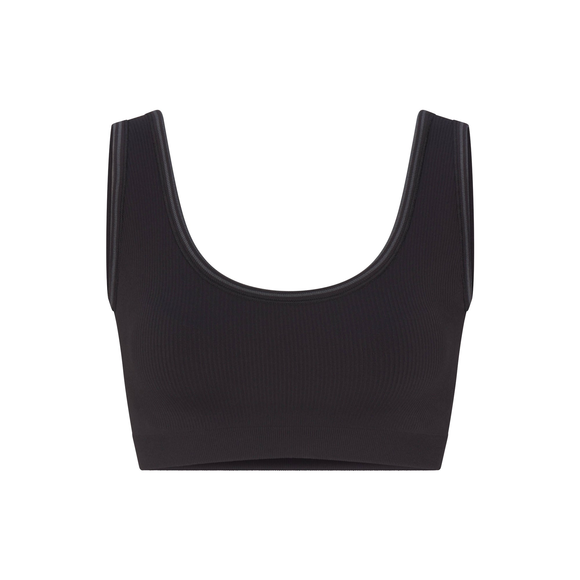 NikeSKIMS RIBBED SEAMLESS SCOOP BRA | OBSIDIAN