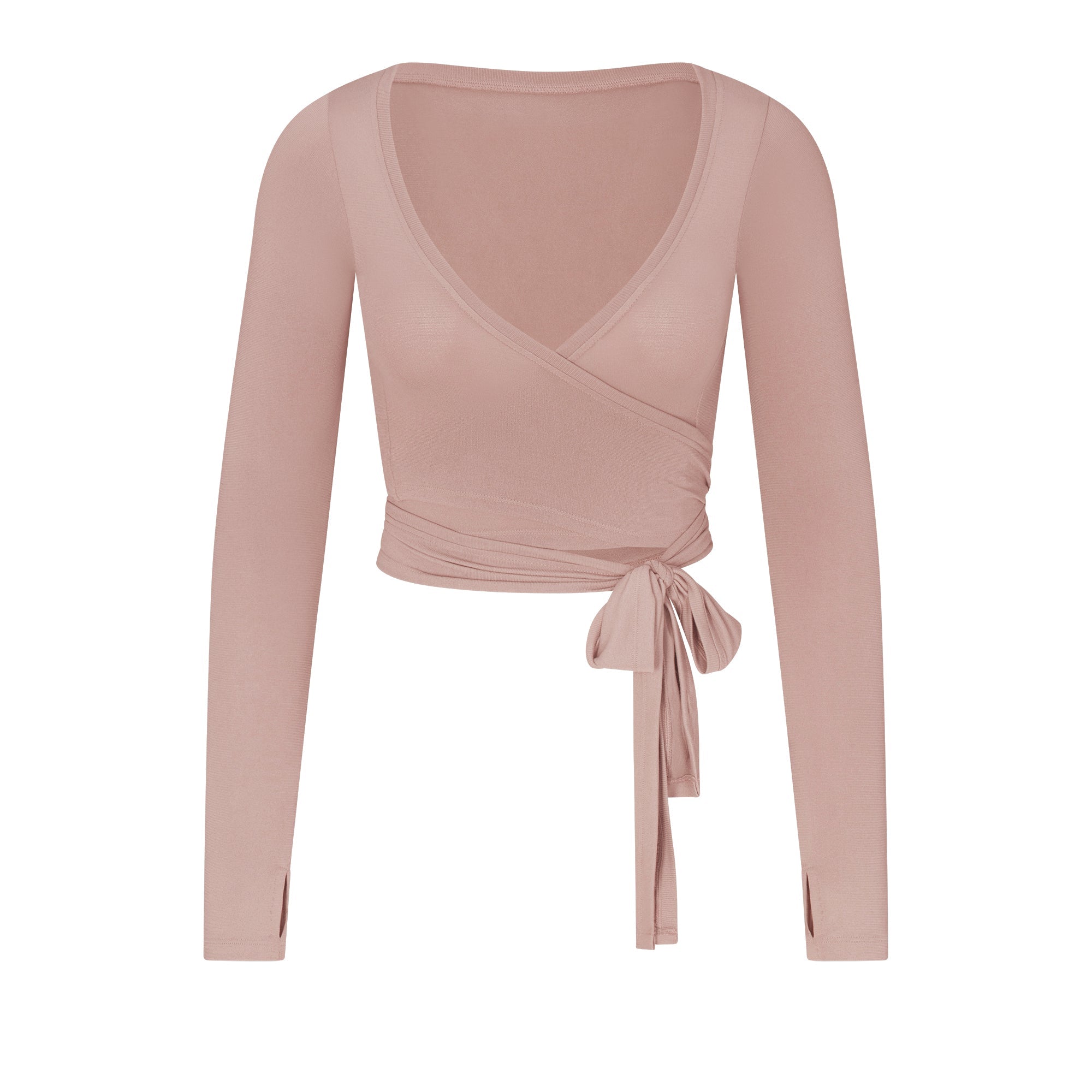 NikeSKIMS STRETCH KNIT WRAP LONG SLEEVE CROPPED TOP | HIMALAYAN - Mind Türkiye