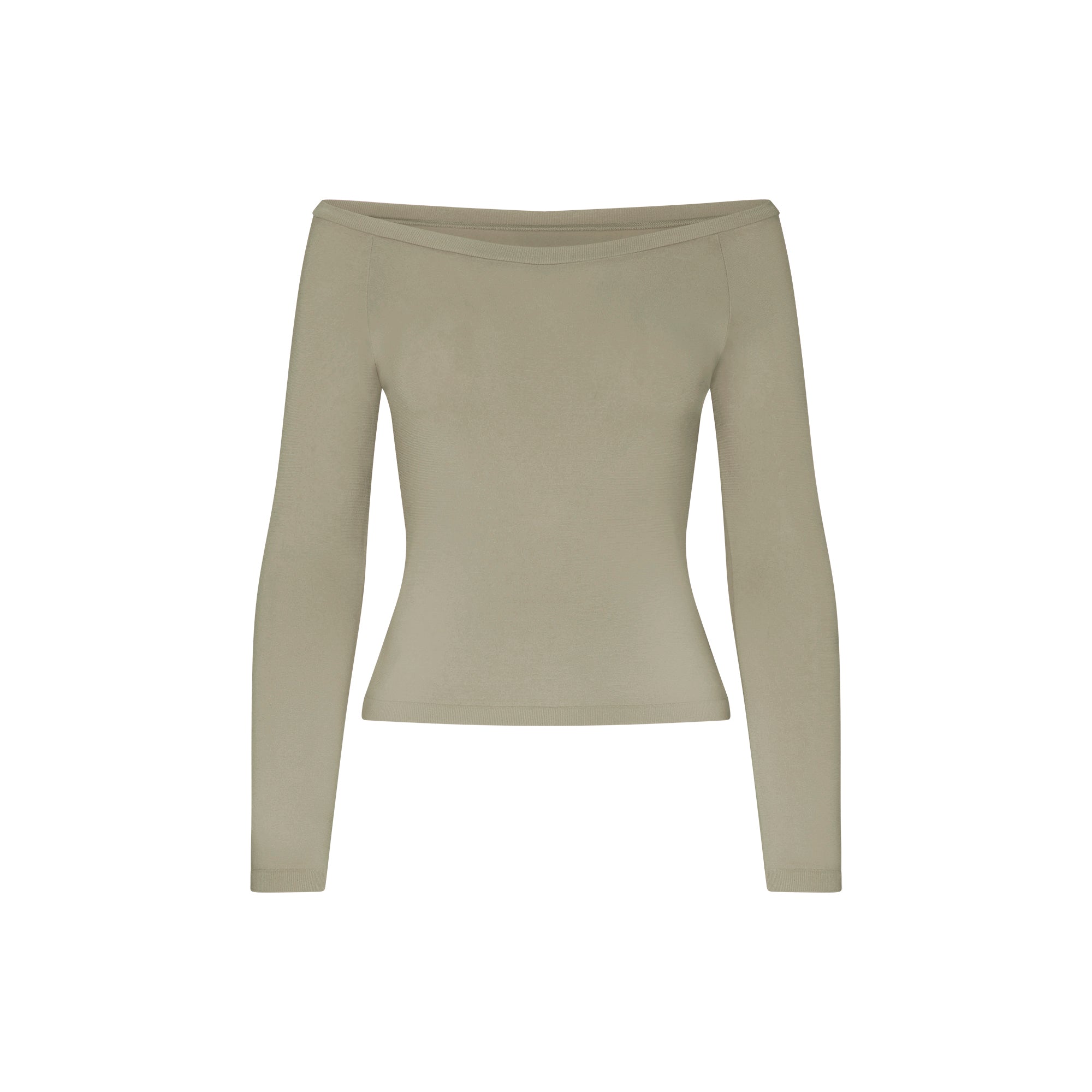 NikeSKIMS STRETCH KNIT LONG SLEEVE BOATNECK TOP | DUNE - Mind Türkiye