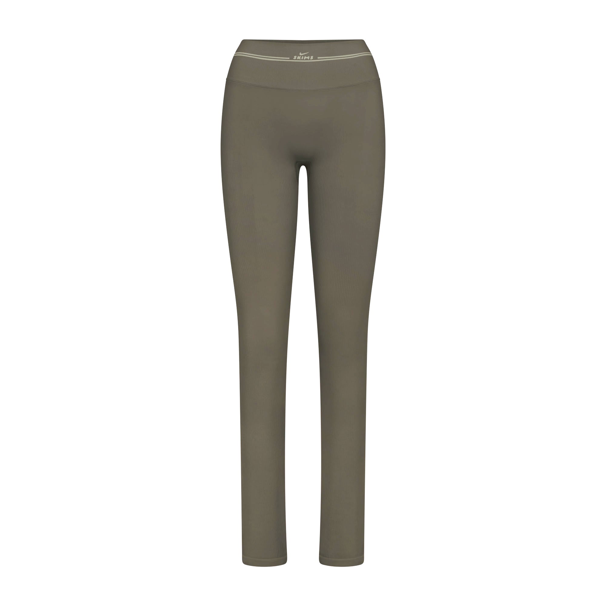 NikeSKIMS RIBBED SEAMLESS 34″ STRAIGHT LEGGING | DUSTY OAKMOSS - Mind Türkiye