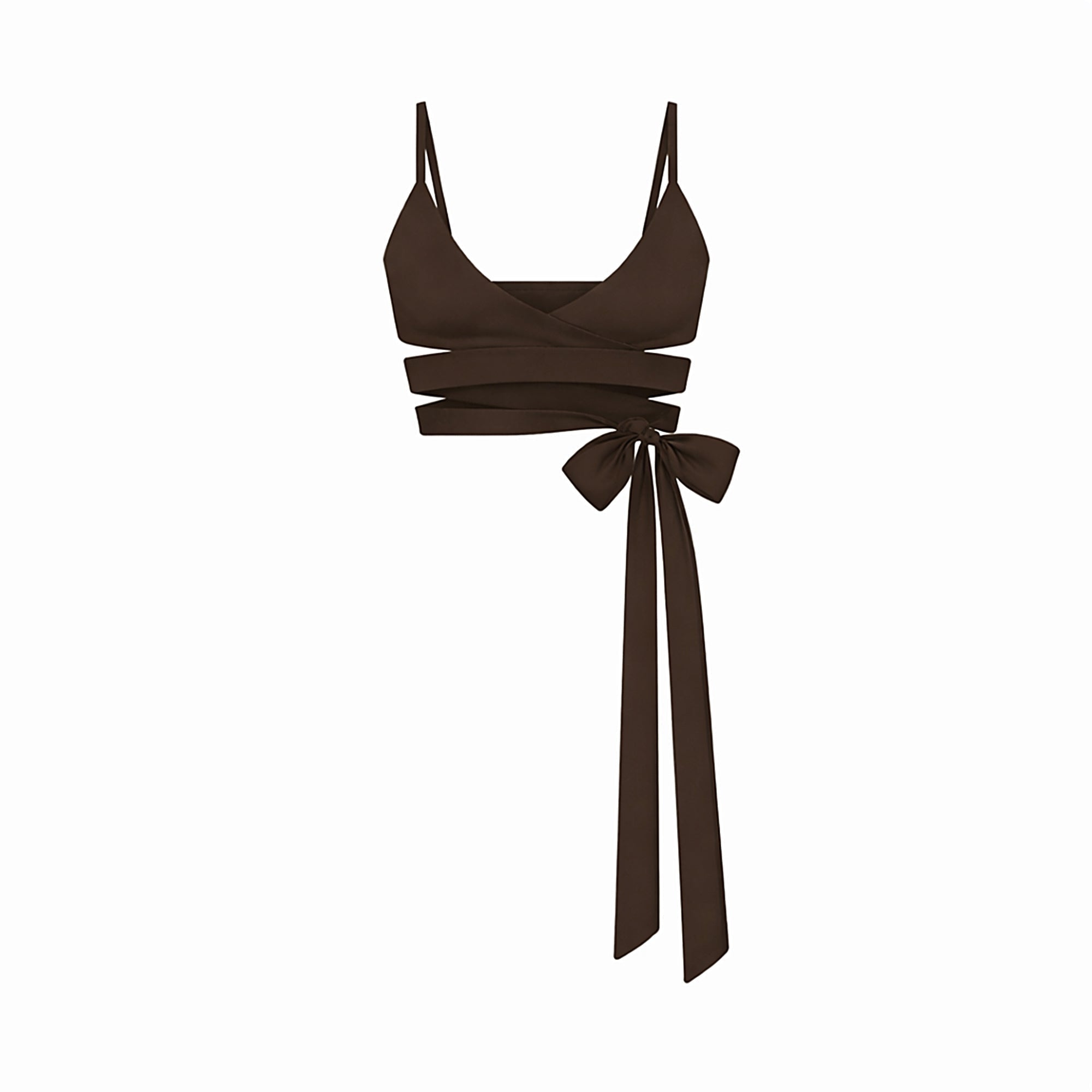 NikeSKIMS MATTE WRAP FRONT BRA | DARK SEPIA - Mind Türkiye
